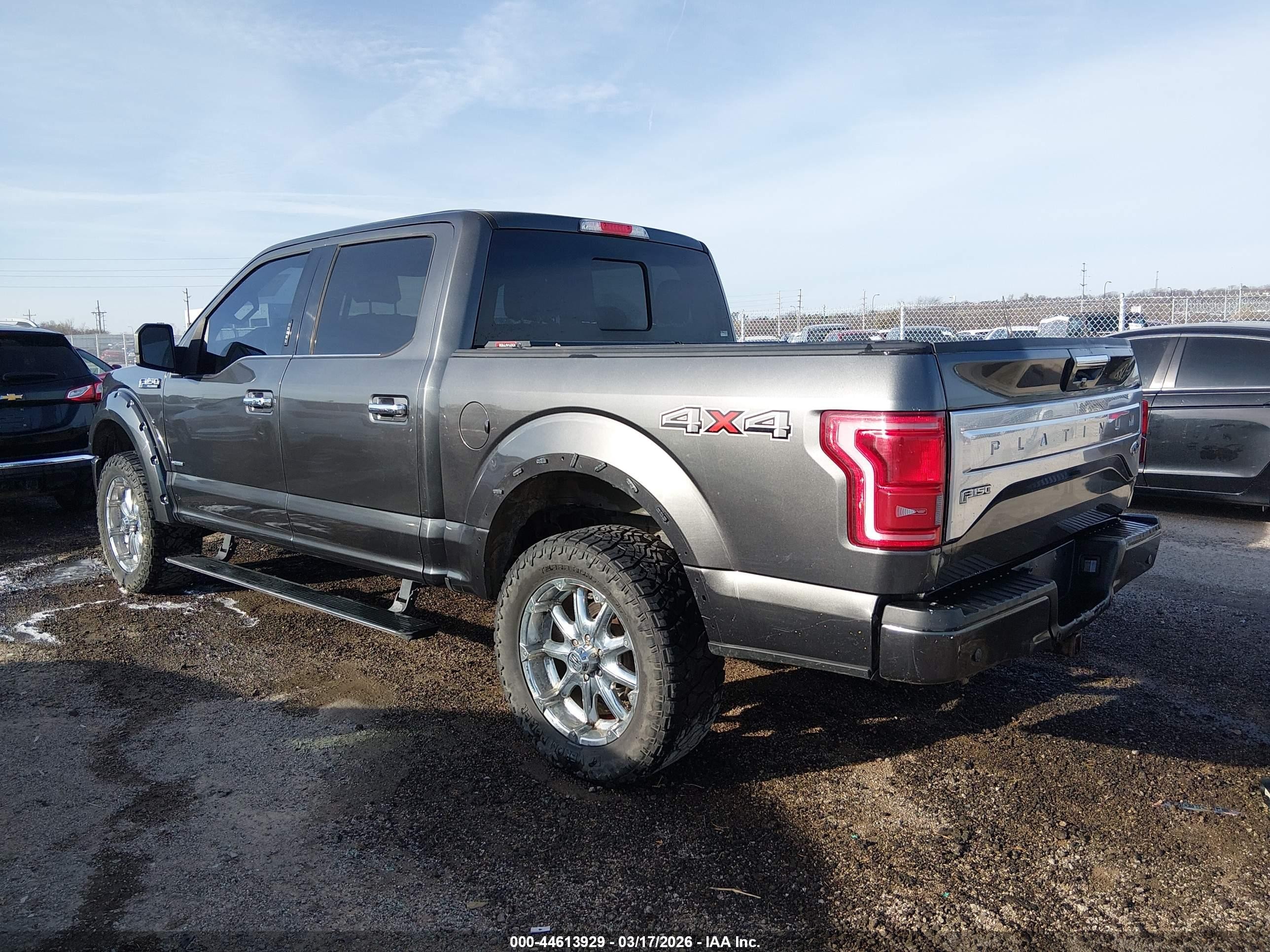 2015 Ford F-150 Platinum Серый vin: 1FTEW1EGXFFC77115