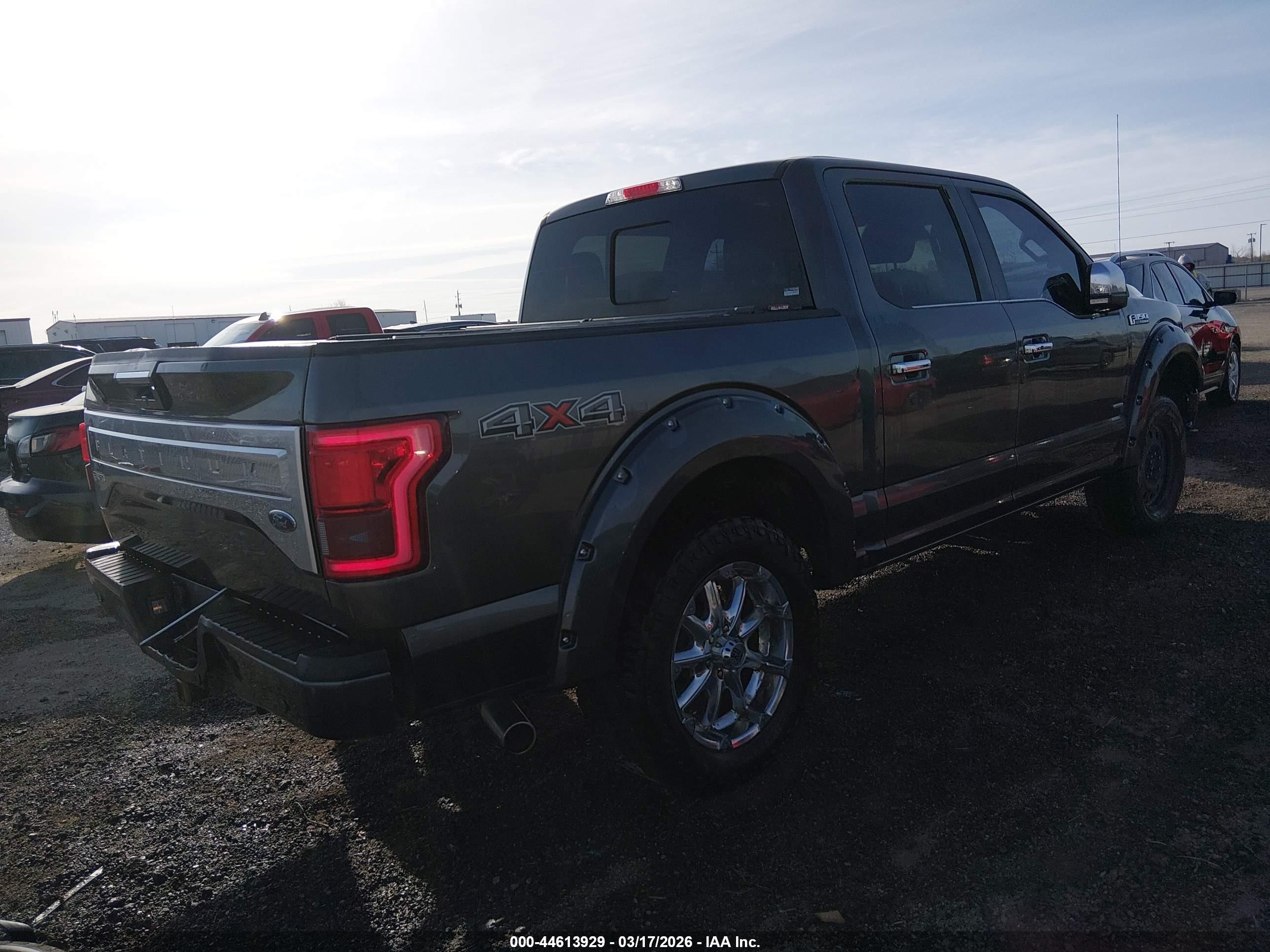 2015 Ford F-150 Platinum Серый vin: 1FTEW1EGXFFC77115