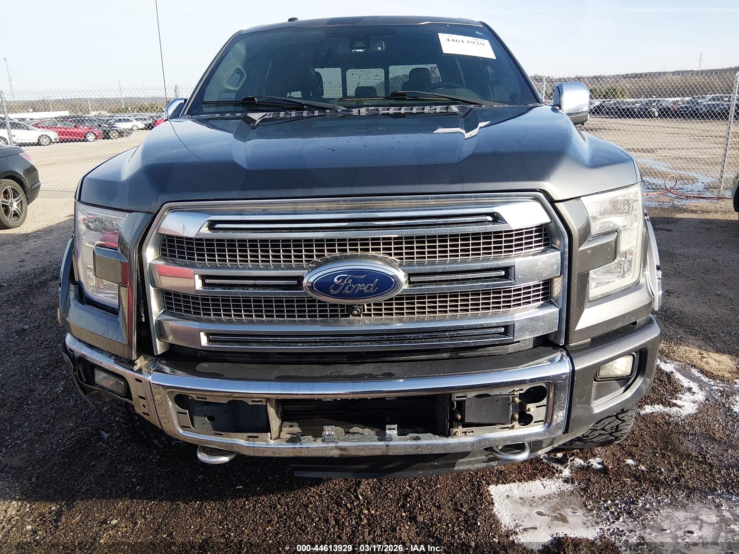 2015 Ford F-150 Platinum Серый vin: 1FTEW1EGXFFC77115