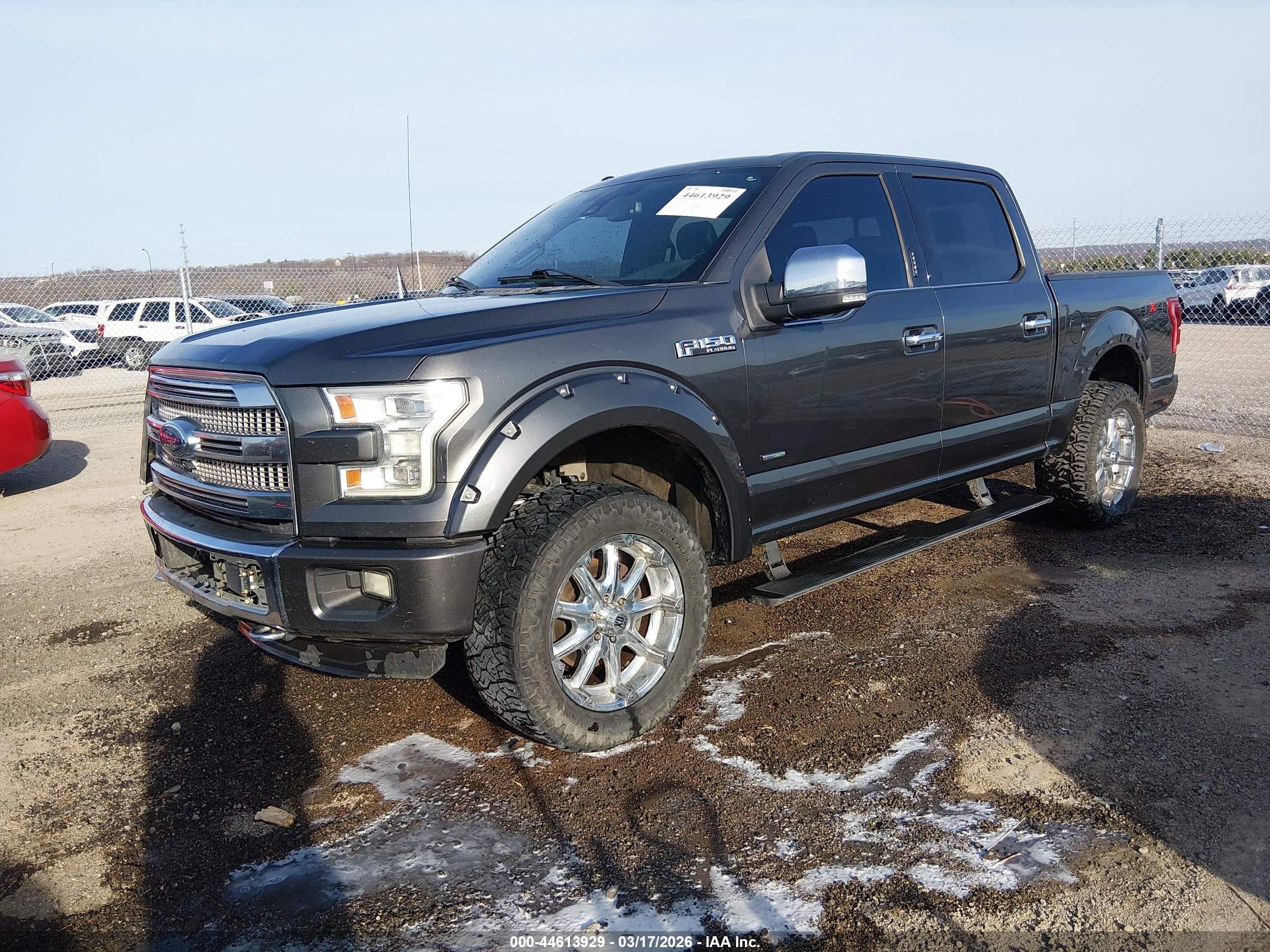 2015 Ford F-150 Platinum Серый vin: 1FTEW1EGXFFC77115