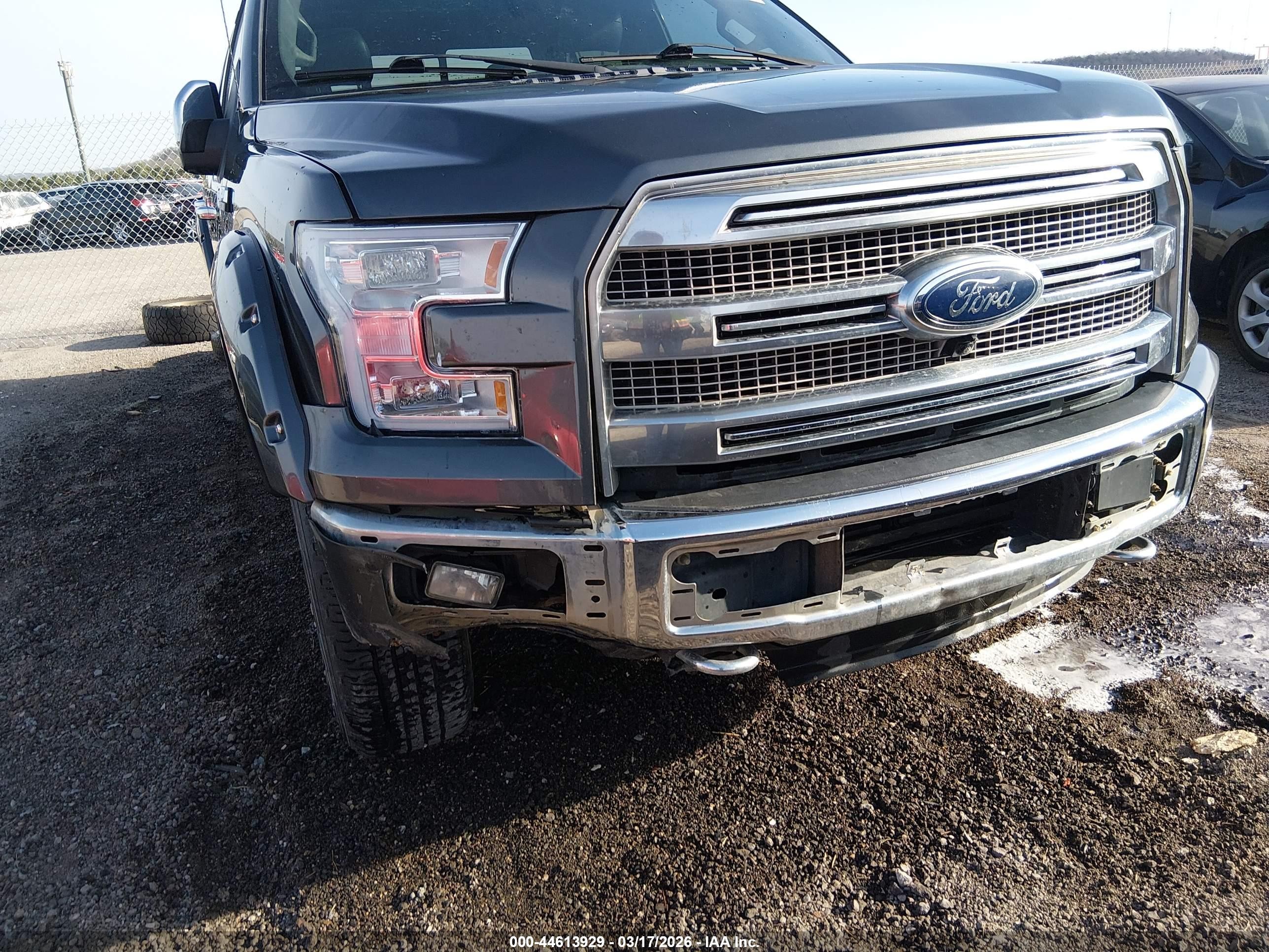 2015 Ford F-150 Platinum Серый vin: 1FTEW1EGXFFC77115