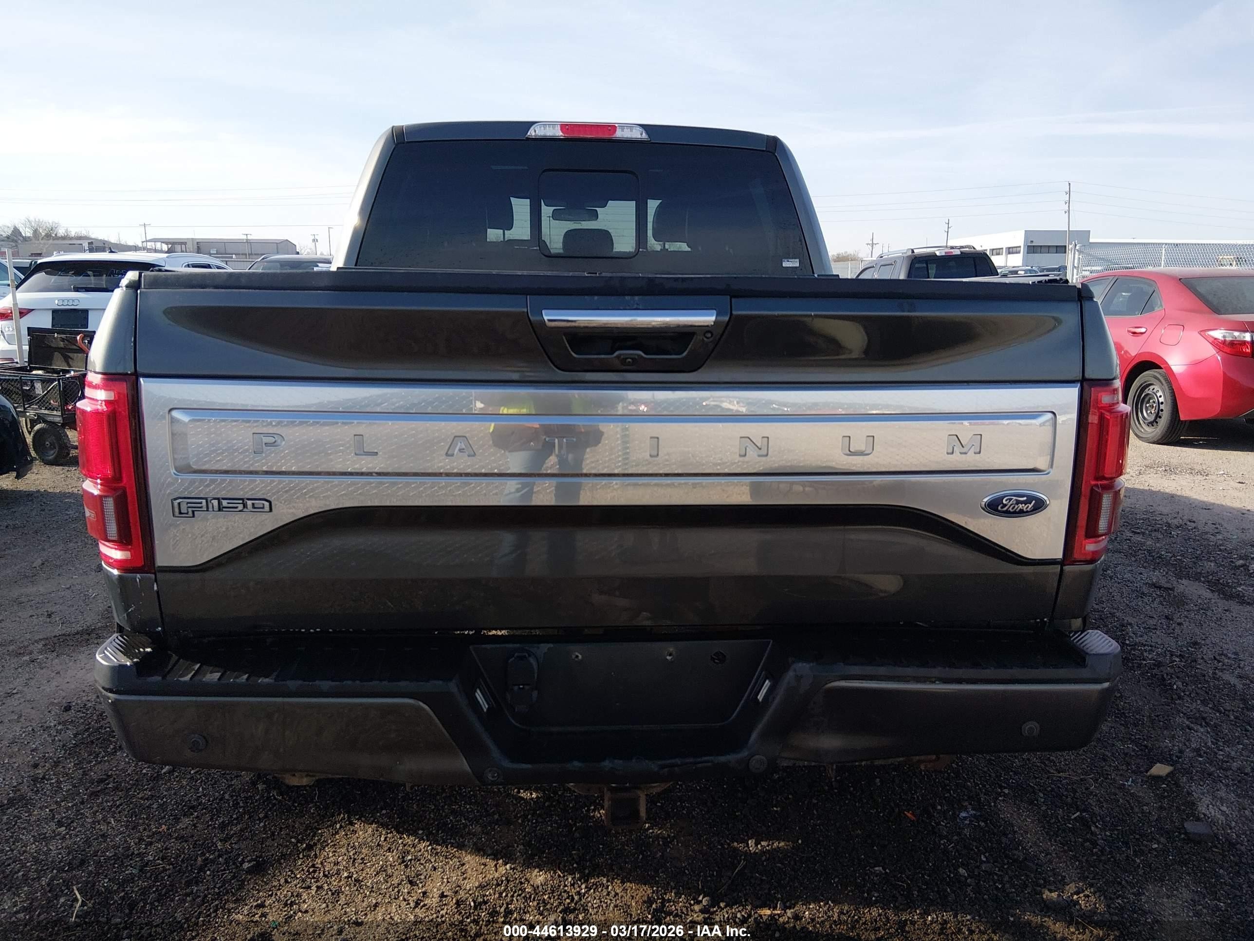 2015 Ford F-150 Platinum Серый vin: 1FTEW1EGXFFC77115