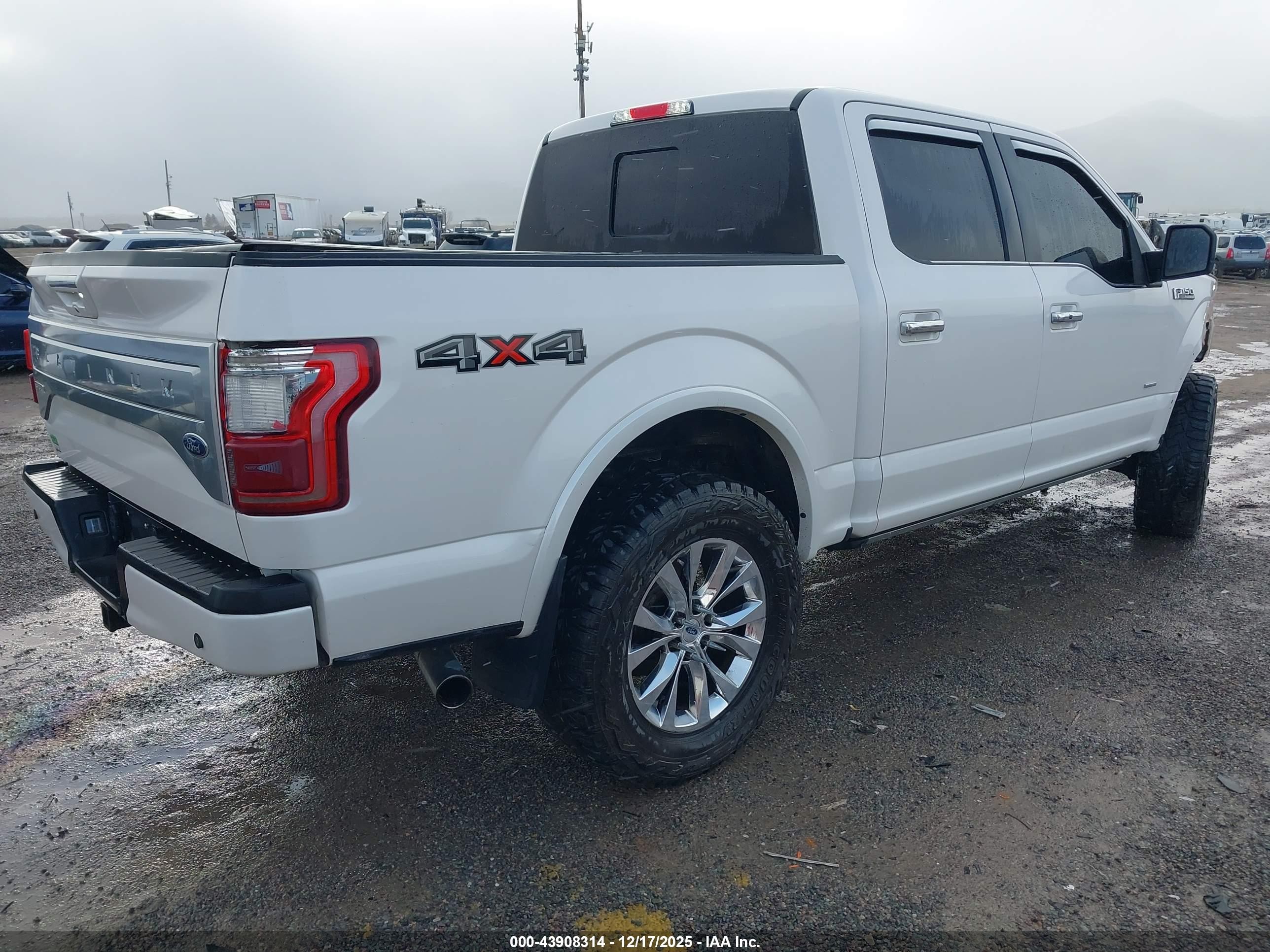 2015 Ford F-150 Platinum White vin: 1FTEW1EGXFFC97834