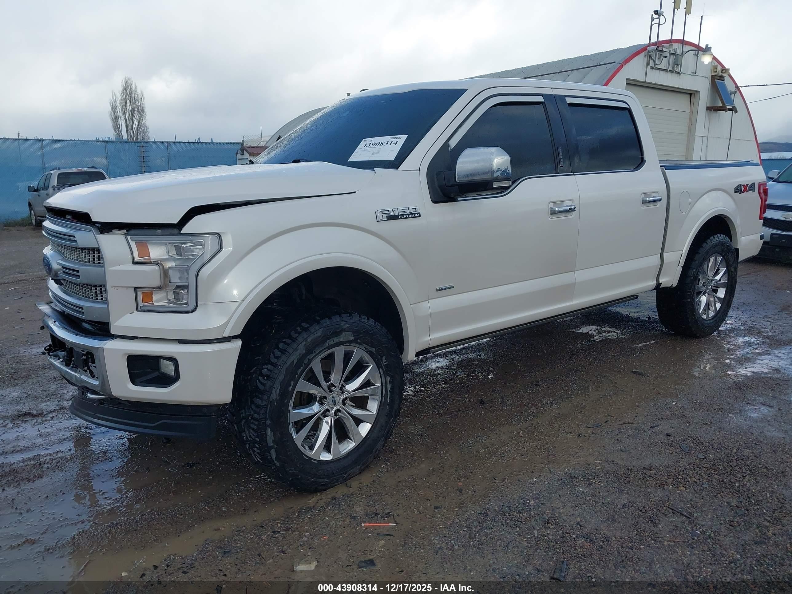 2015 Ford F-150 Platinum White vin: 1FTEW1EGXFFC97834