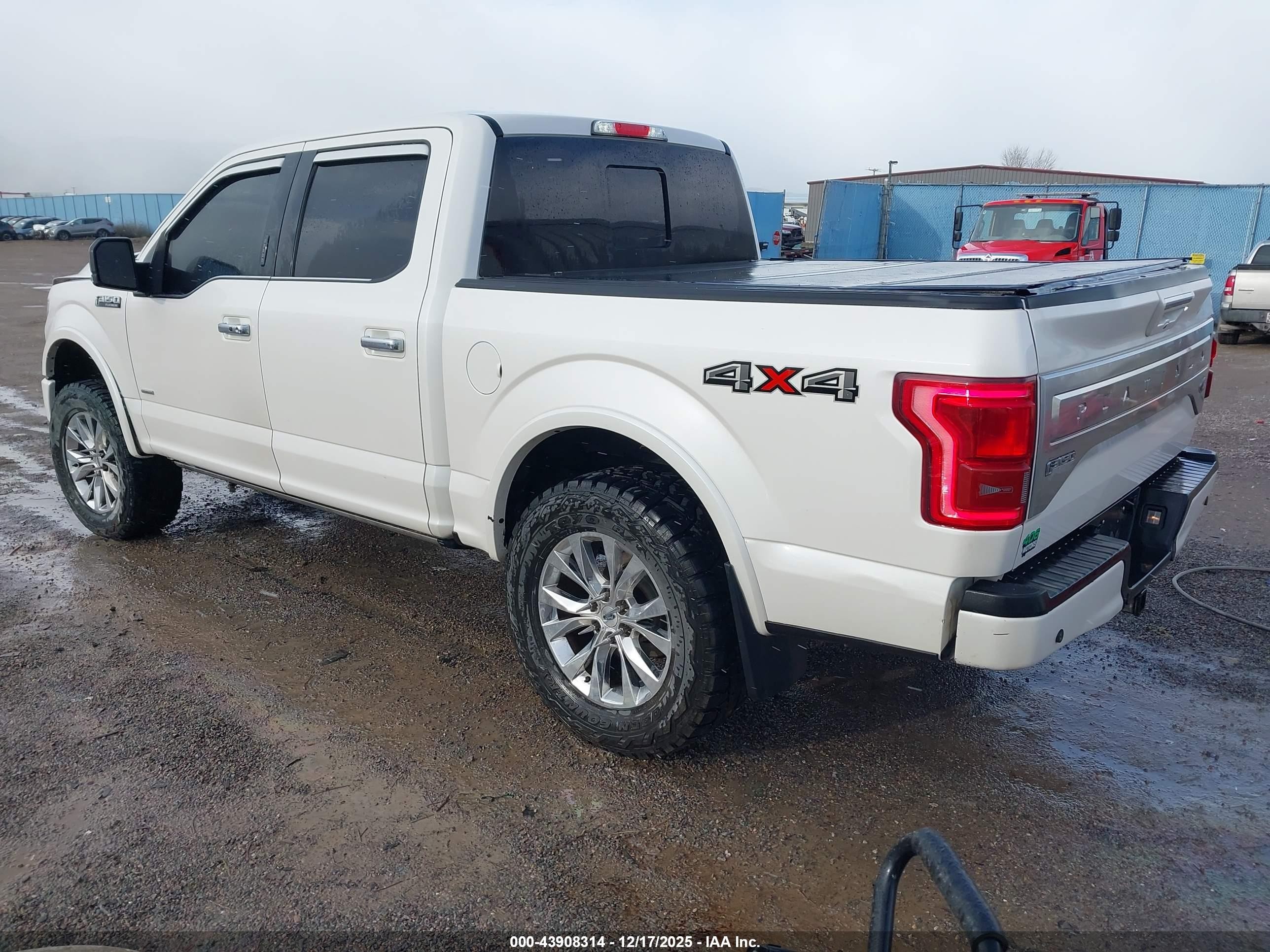 2015 Ford F-150 Platinum White vin: 1FTEW1EGXFFC97834