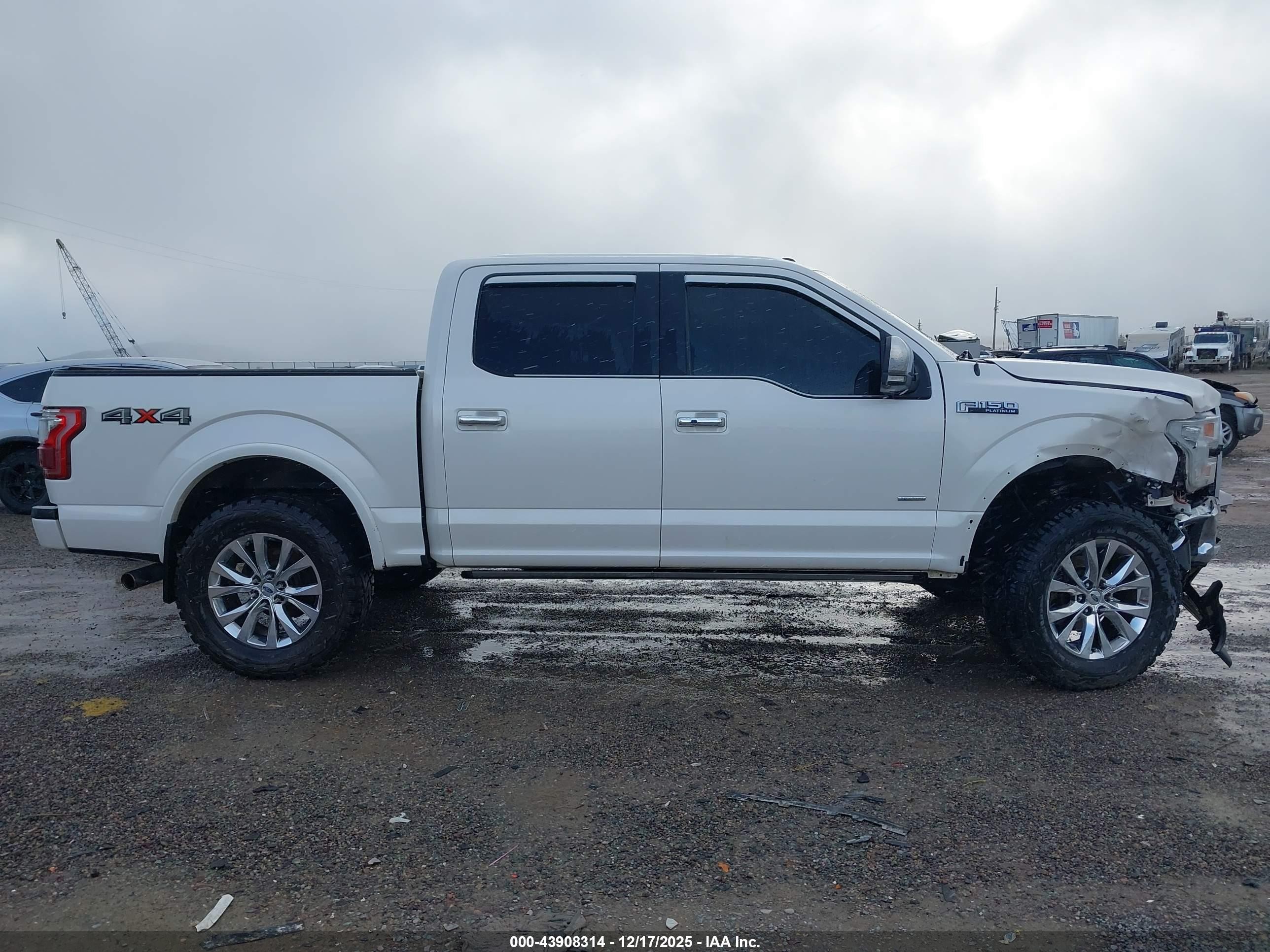2015 Ford F-150 Platinum White vin: 1FTEW1EGXFFC97834