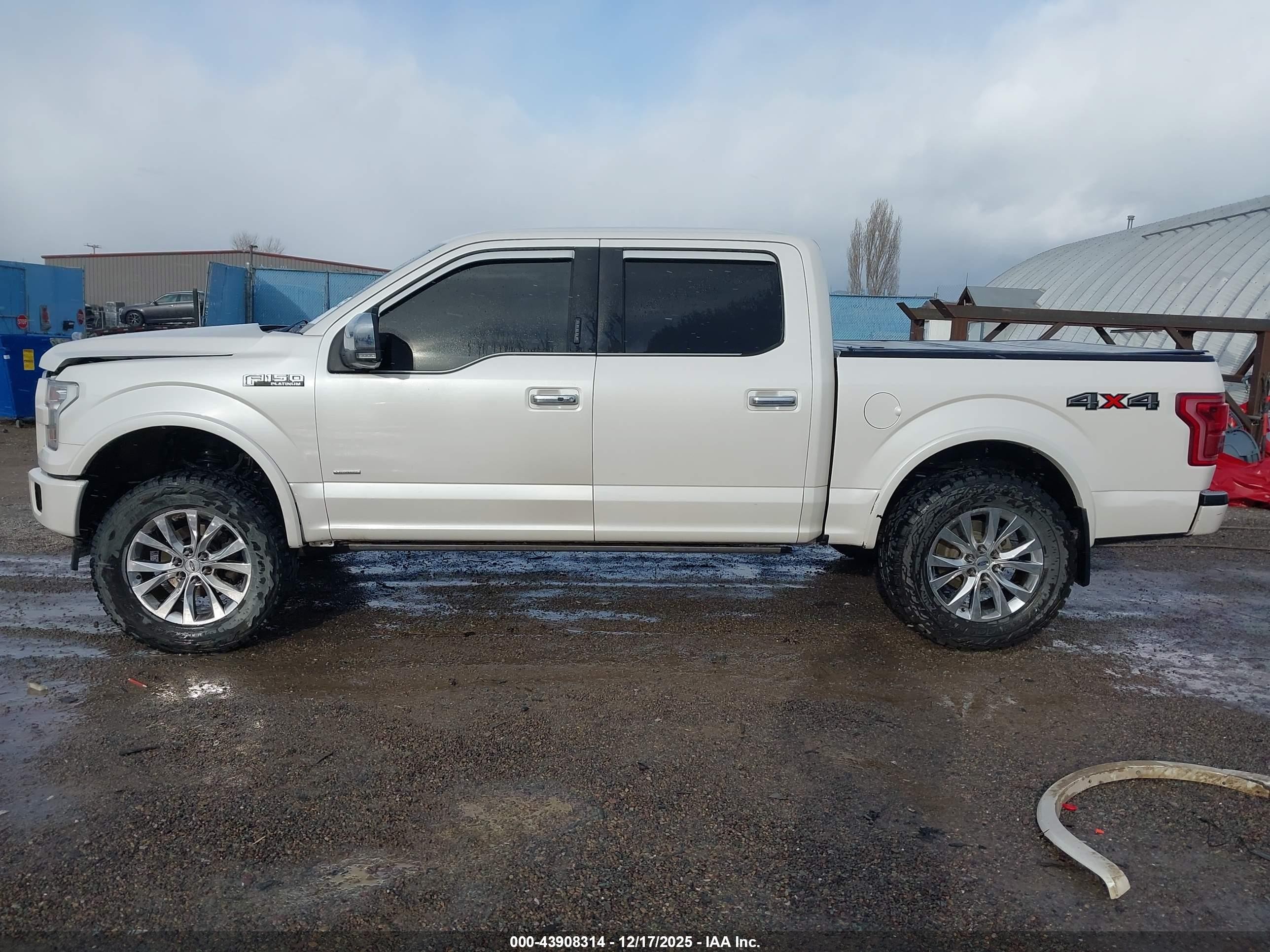 2015 Ford F-150 Platinum White vin: 1FTEW1EGXFFC97834