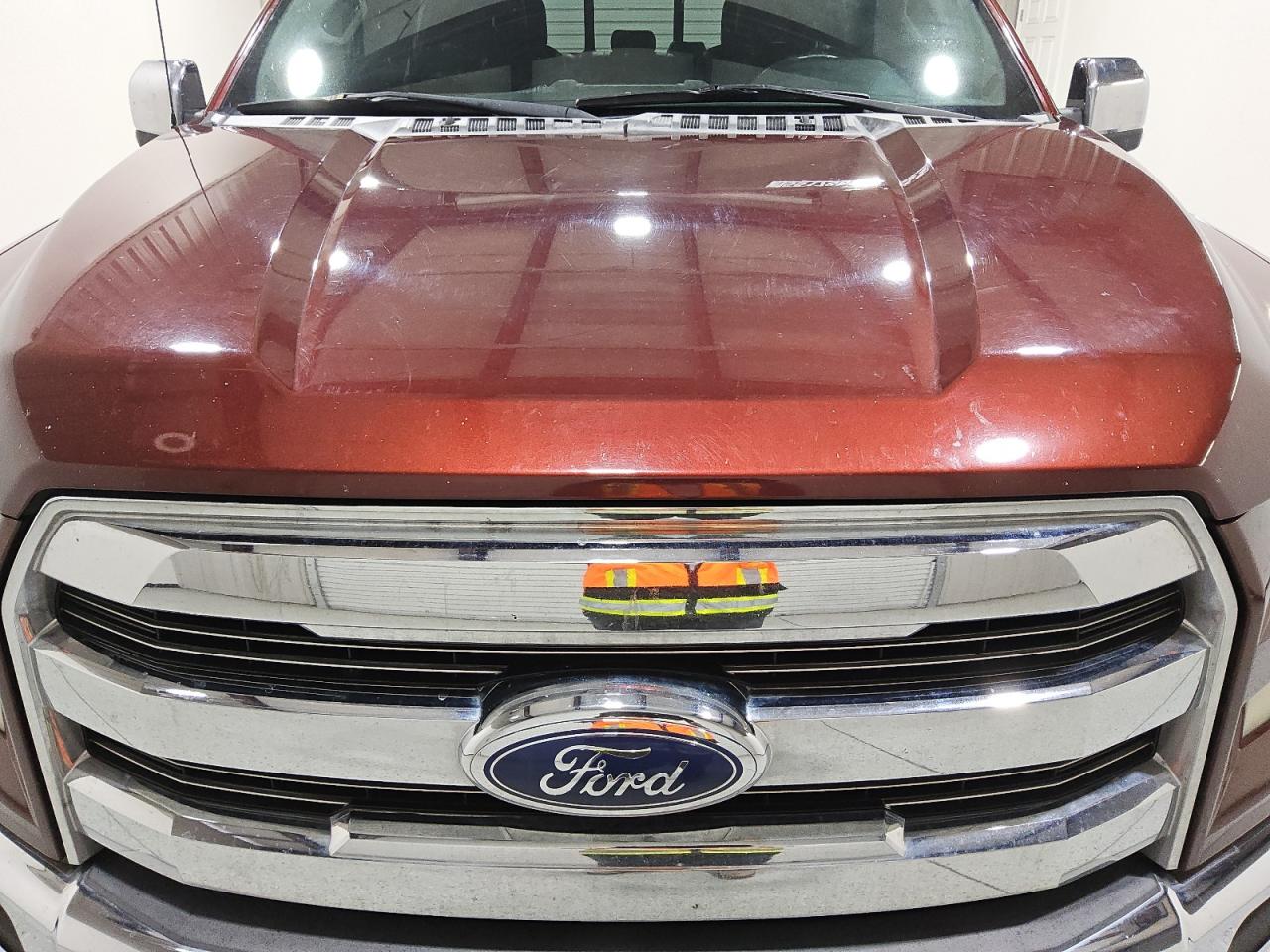 2015 Ford F150 Supercrew Burgundy vin: 1FTEW1EGXFFC99597 Damage: Hood, Chipped, 10 Or More