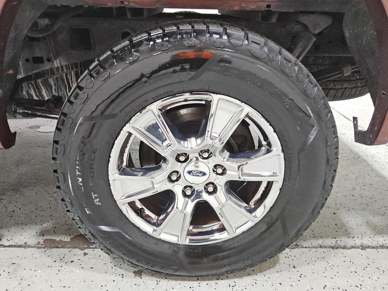 2015 Ford F150 Supercrew Burgundy vin: 1FTEW1EGXFFC99597 Damage: Left Rear Wheel, Curb Rash, > 12 Inches