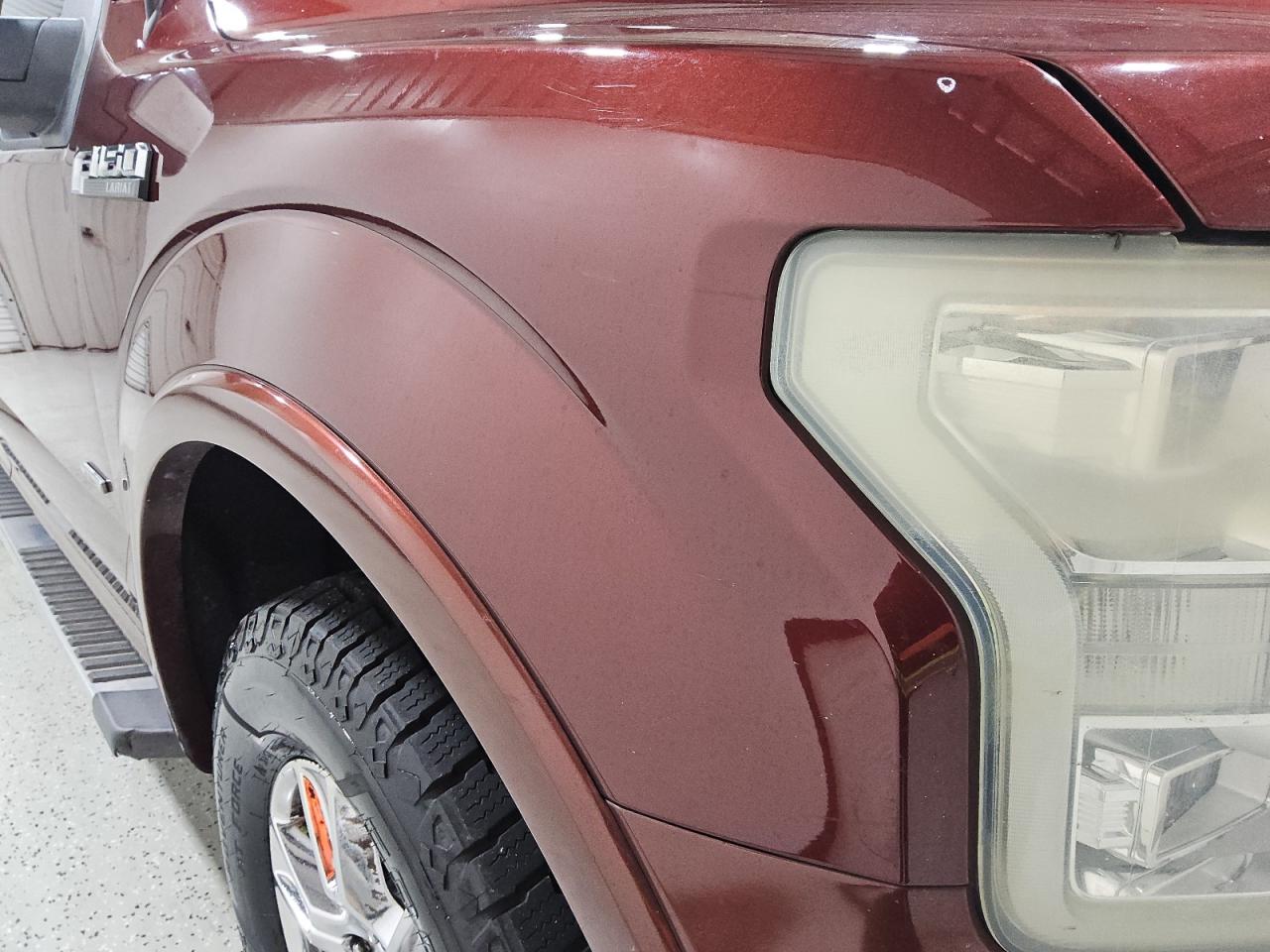 2015 Ford F150 Supercrew Burgundy vin: 1FTEW1EGXFFC99597 Damage: Right Front Fender, Chipped, 9