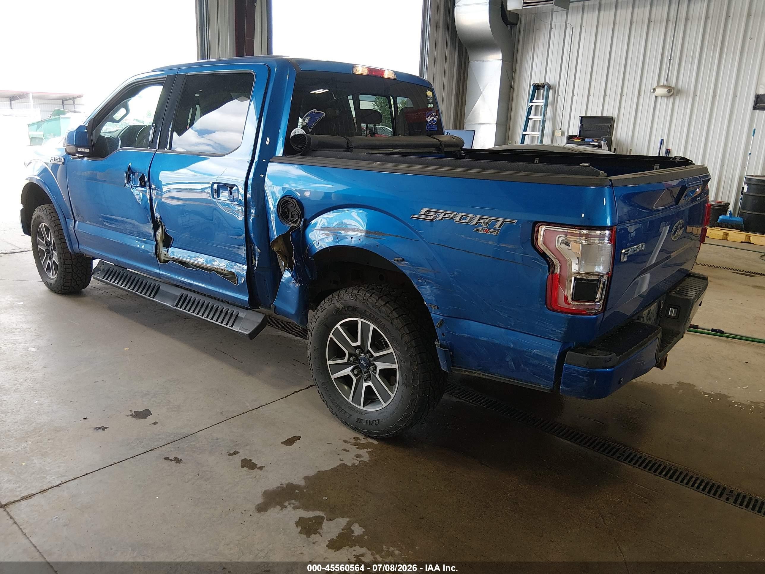 2015 Ford F-150 Lariat Blue vin: 1FTEW1EGXFKD43007