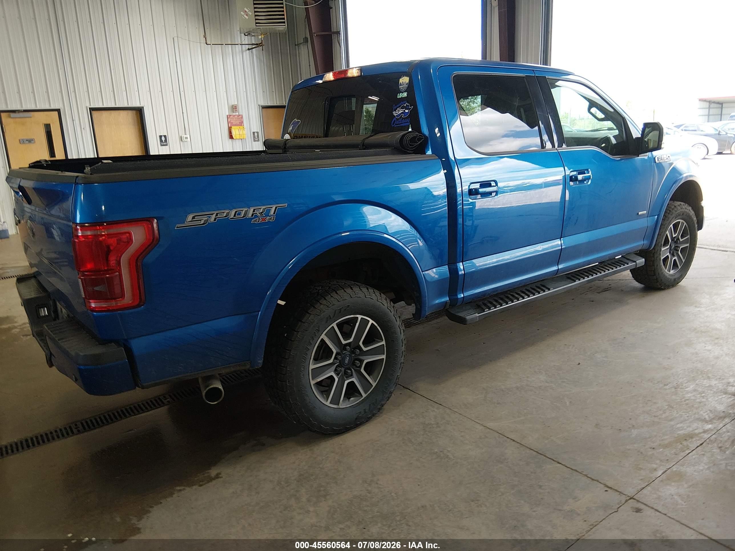2015 Ford F-150 Lariat Blue vin: 1FTEW1EGXFKD43007