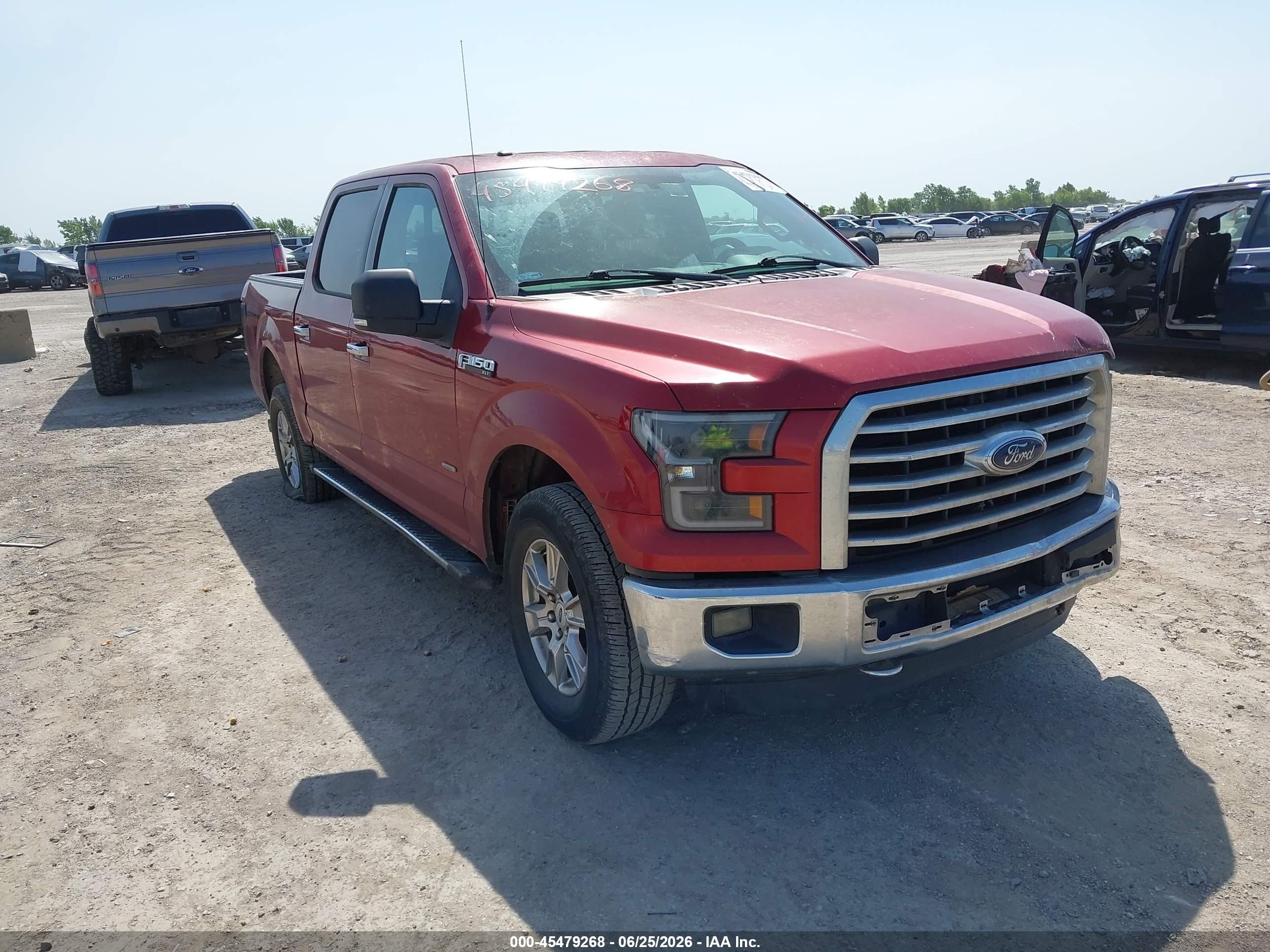 2015 Ford F-150 Xlt Burgundy vin: 1FTEW1EGXFKD70417