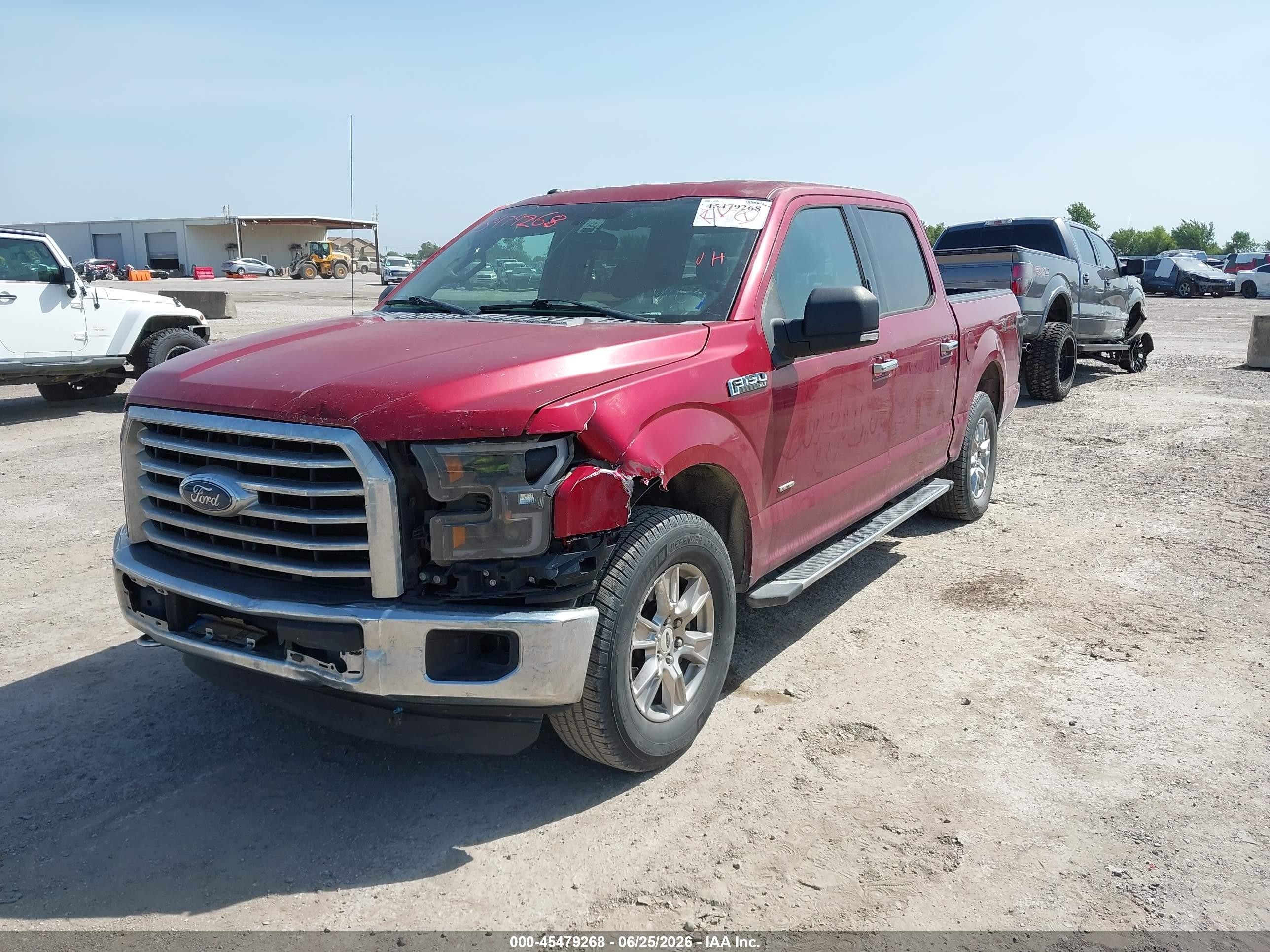 2015 Ford F-150 Xlt Burgundy vin: 1FTEW1EGXFKD70417