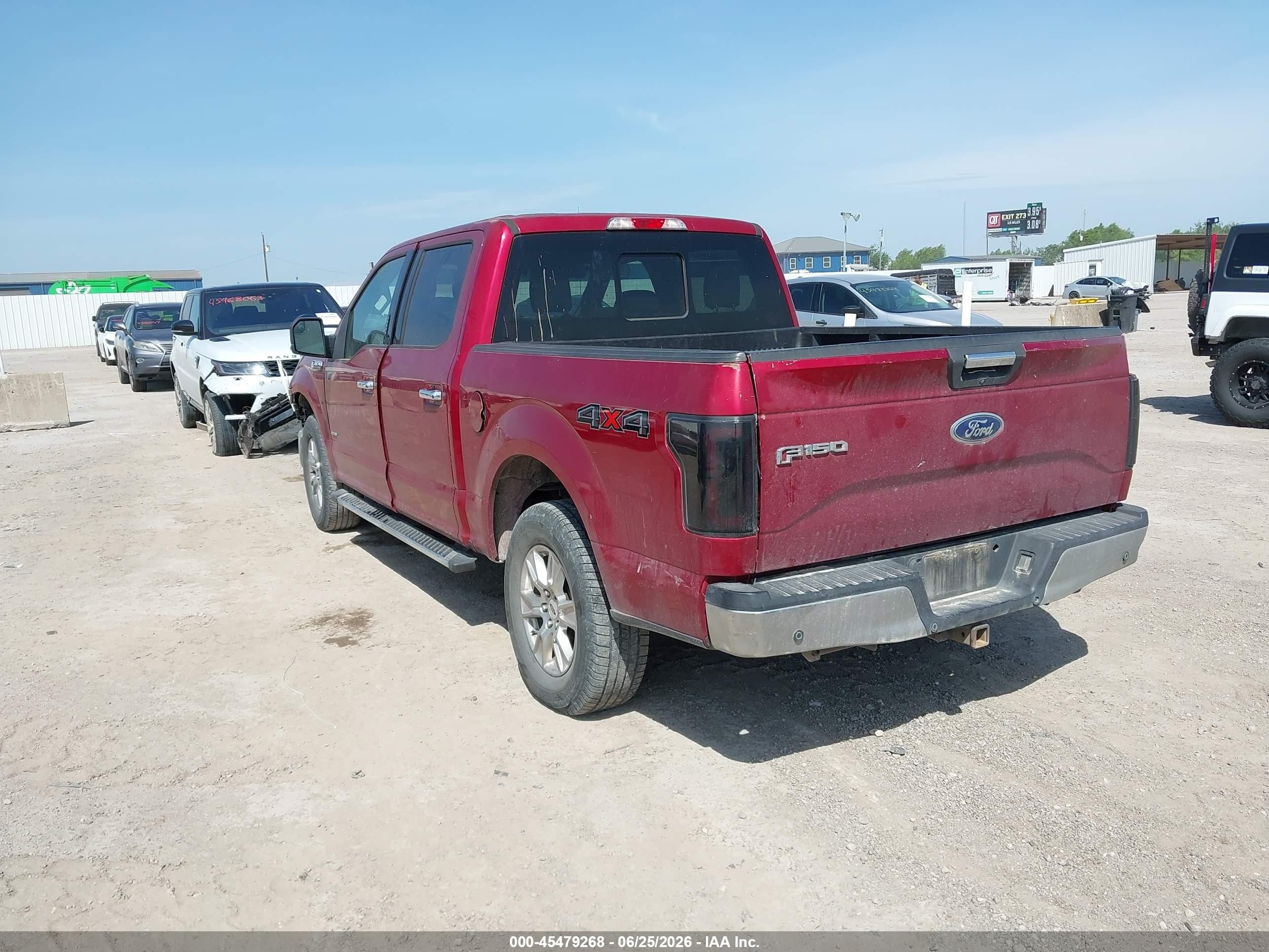 2015 Ford F-150 Xlt Burgundy vin: 1FTEW1EGXFKD70417