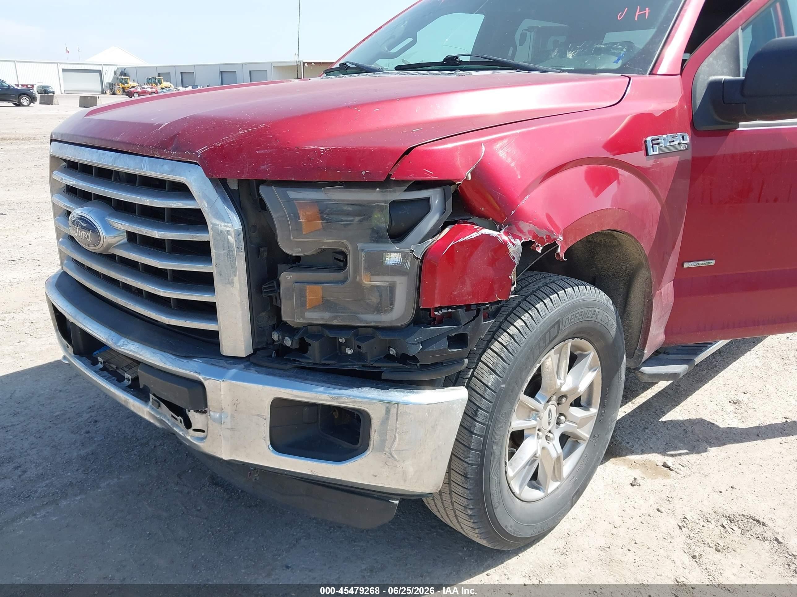 2015 Ford F-150 Xlt Burgundy vin: 1FTEW1EGXFKD70417