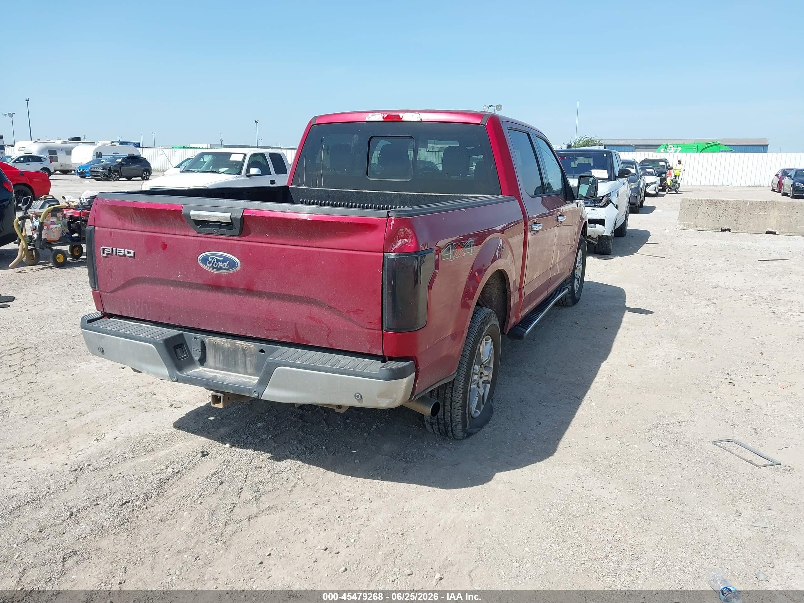 2015 Ford F-150 Xlt Burgundy vin: 1FTEW1EGXFKD70417