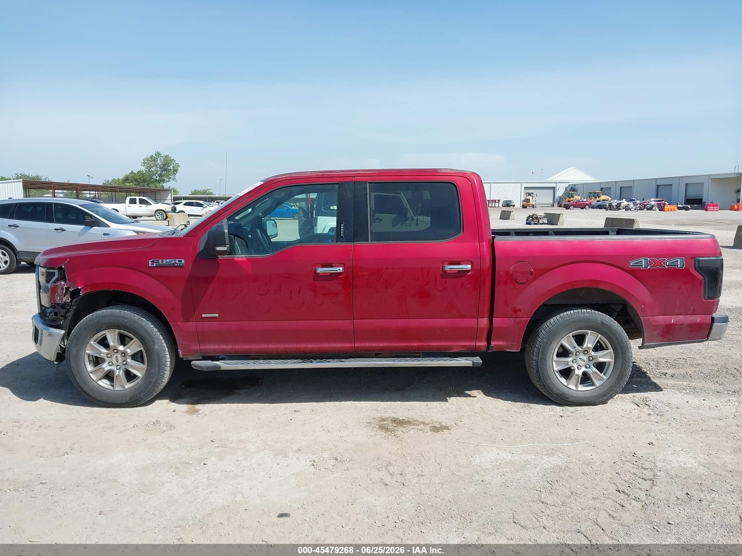 2015 Ford F-150 Xlt Burgundy vin: 1FTEW1EGXFKD70417