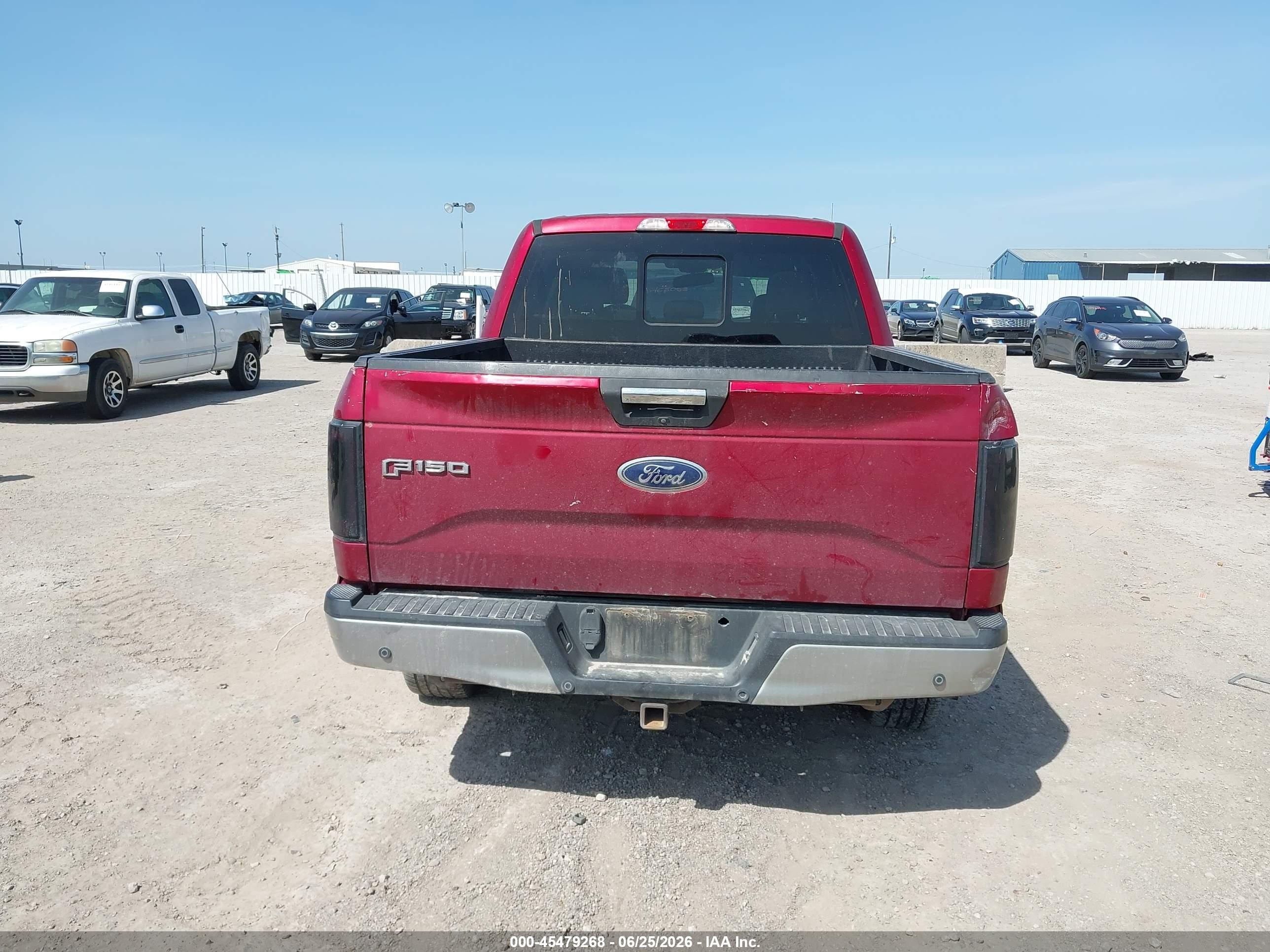 2015 Ford F-150 Xlt Burgundy vin: 1FTEW1EGXFKD70417