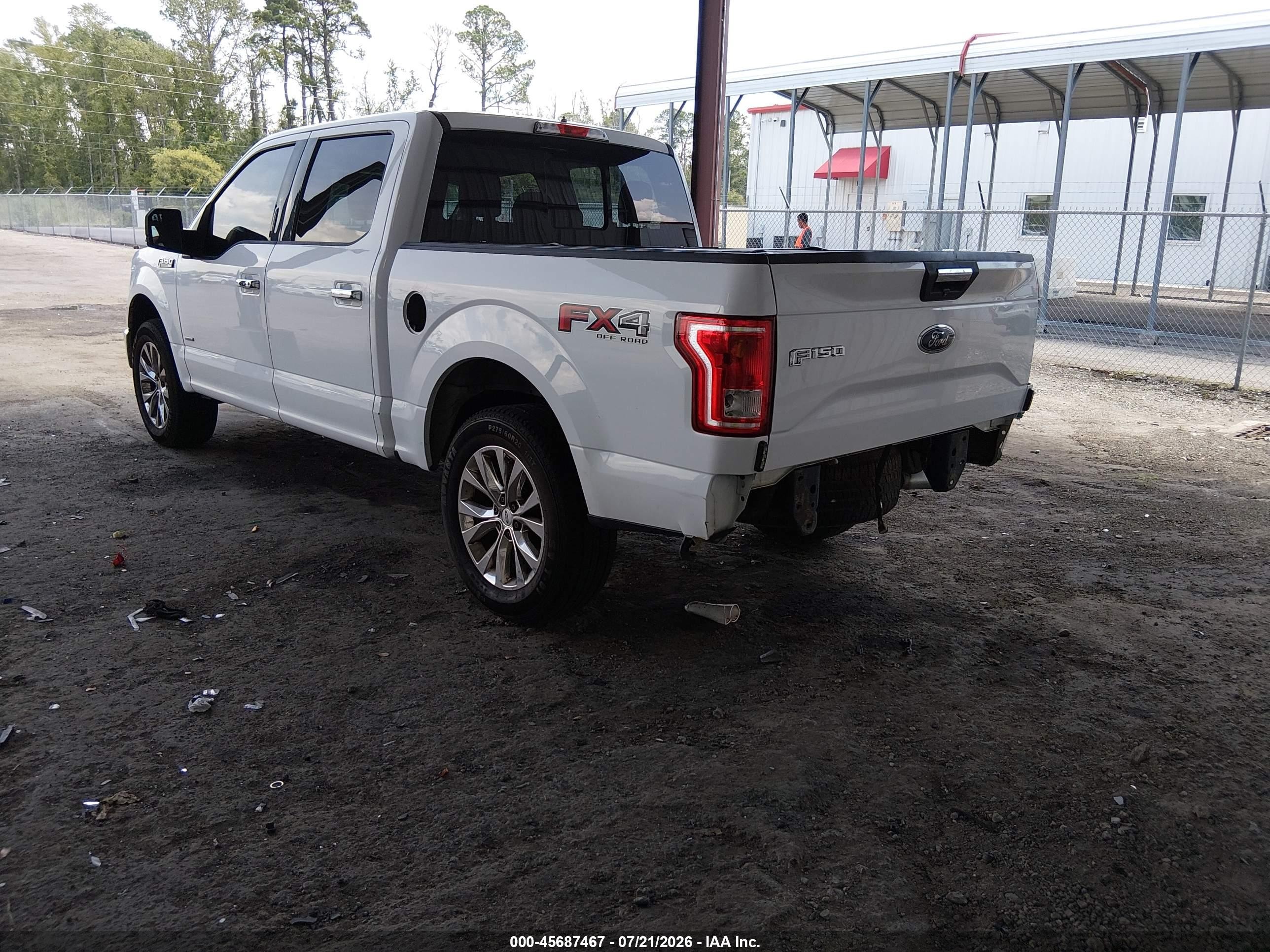2015 Ford F-150 Xlt White vin: 1FTEW1EGXFKD85144