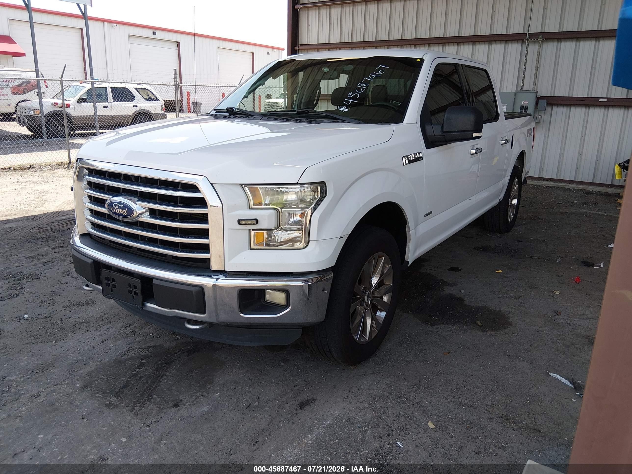 2015 Ford F-150 Xlt White vin: 1FTEW1EGXFKD85144