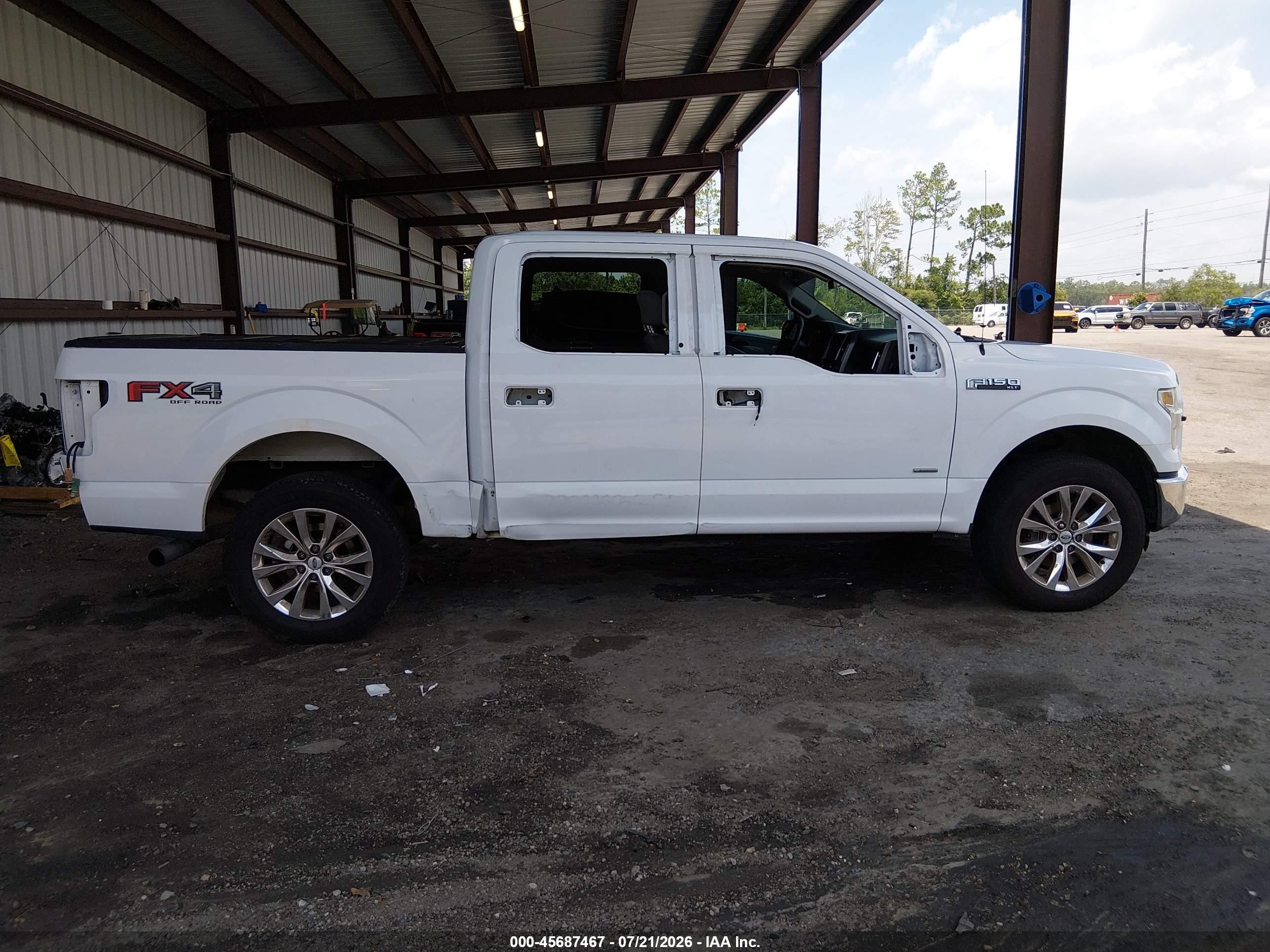 2015 Ford F-150 Xlt White vin: 1FTEW1EGXFKD85144
