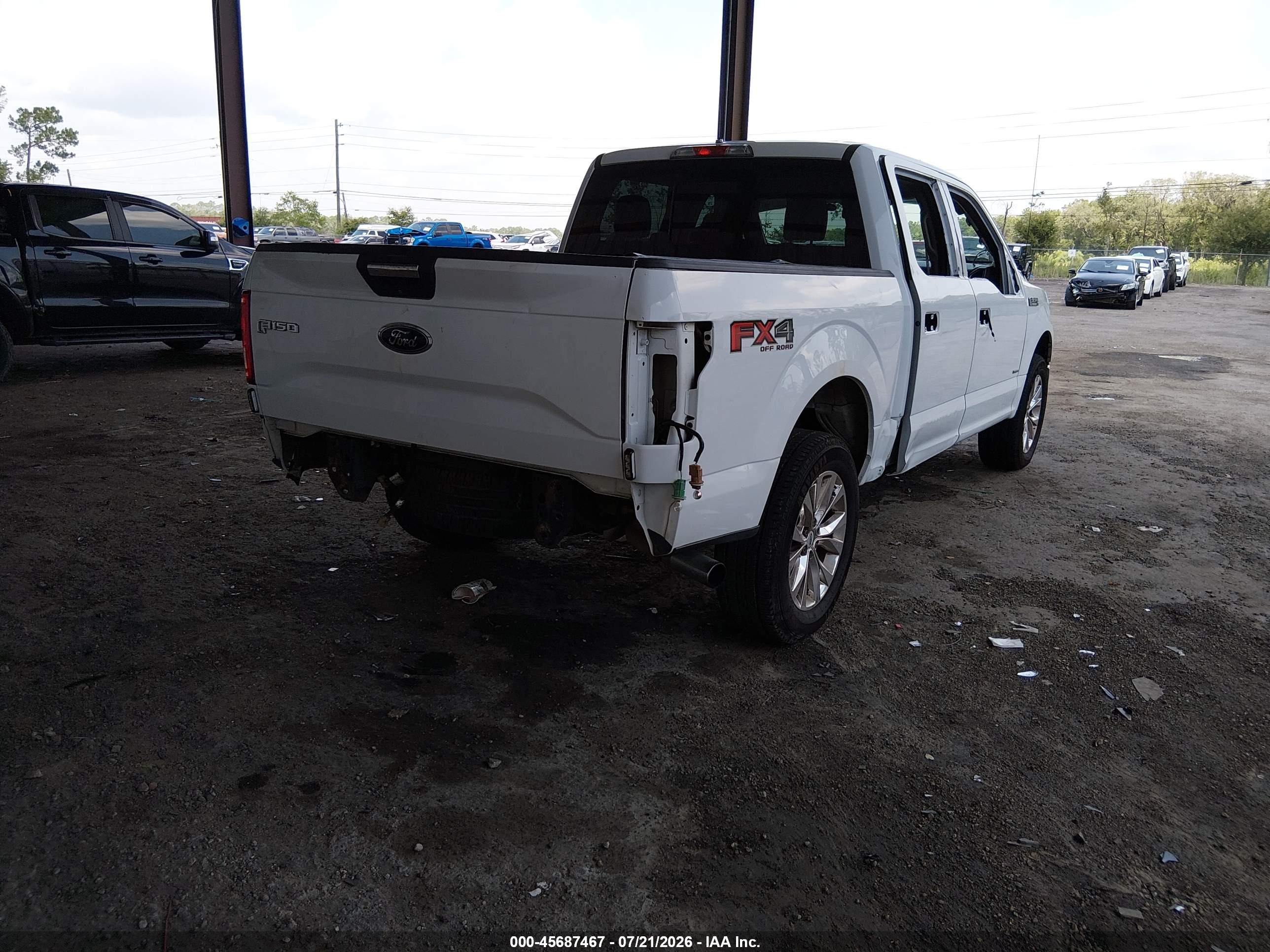 2015 Ford F-150 Xlt White vin: 1FTEW1EGXFKD85144