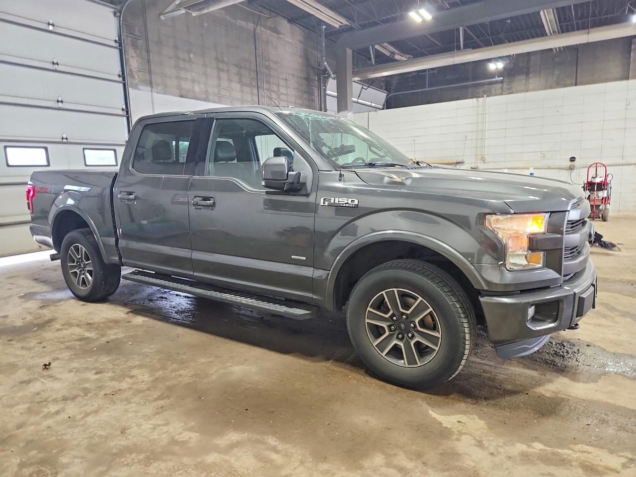 2015 Ford F150 Supercrew Gray vin: 1FTEW1EGXFKE30275