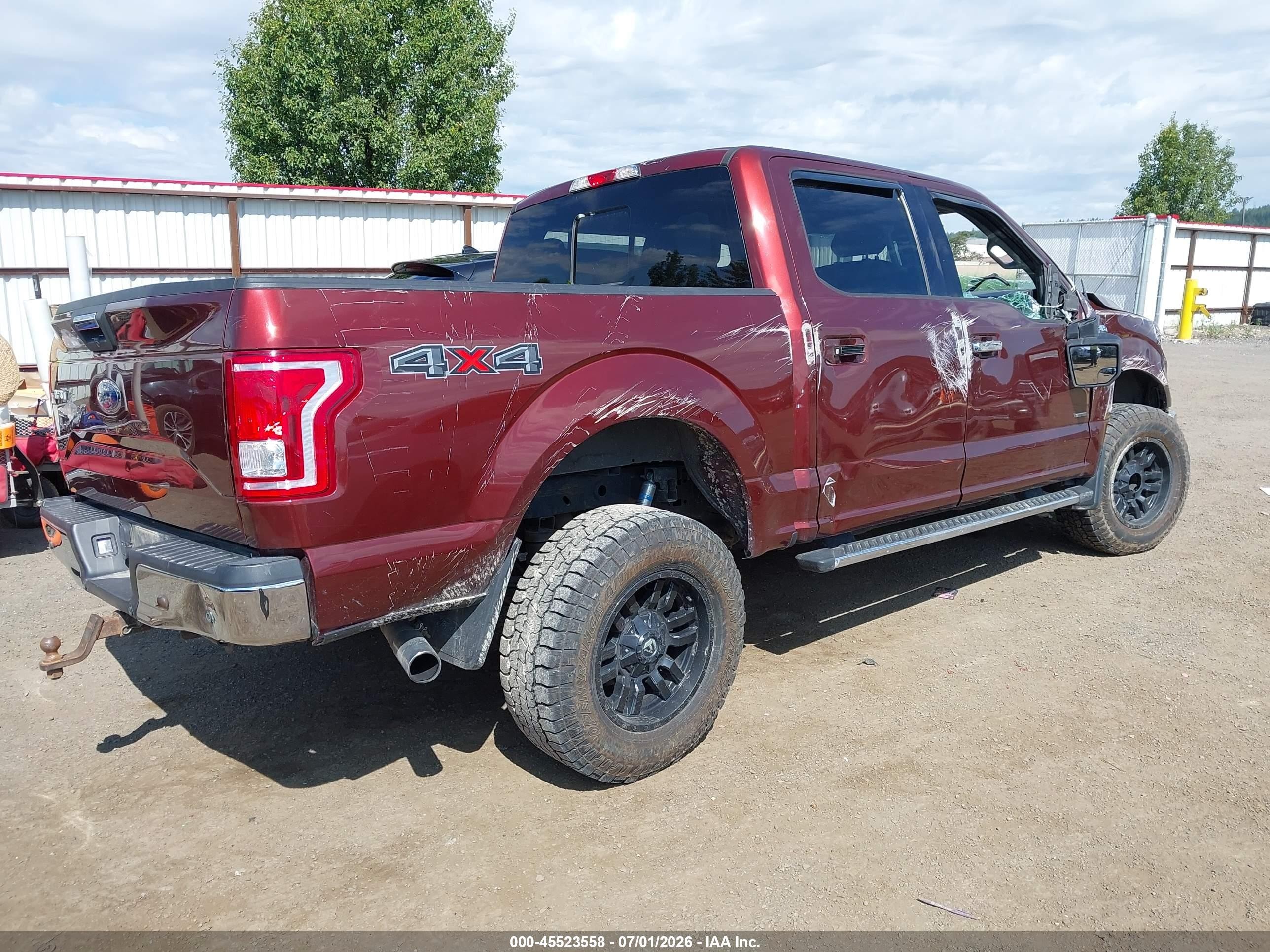 2015 Ford F-150 King Ranch/lariat/platinum/xl/xlt Maroon vin: 1FTEW1EGXFKF07260