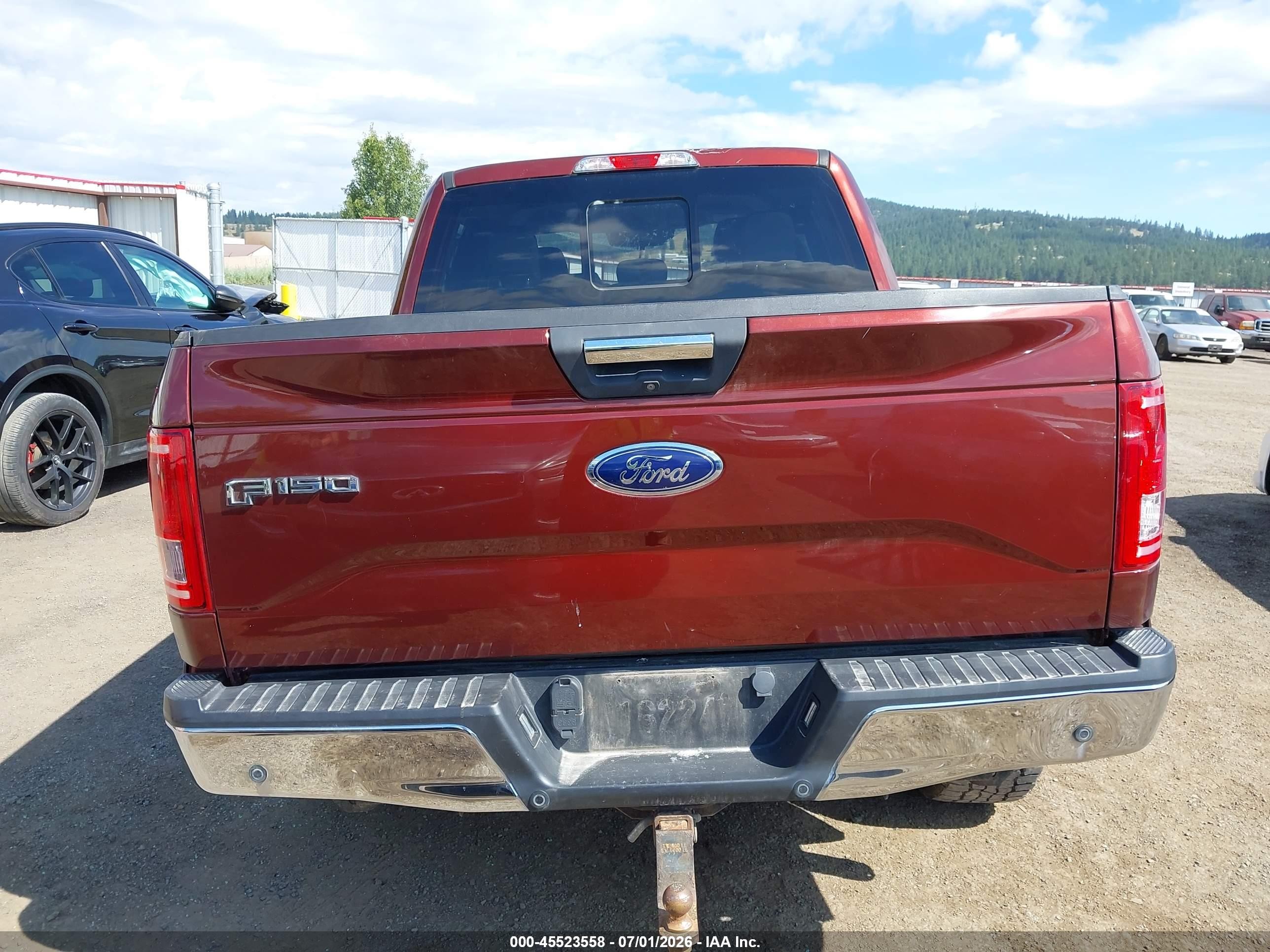 2015 Ford F-150 King Ranch/lariat/platinum/xl/xlt Maroon vin: 1FTEW1EGXFKF07260