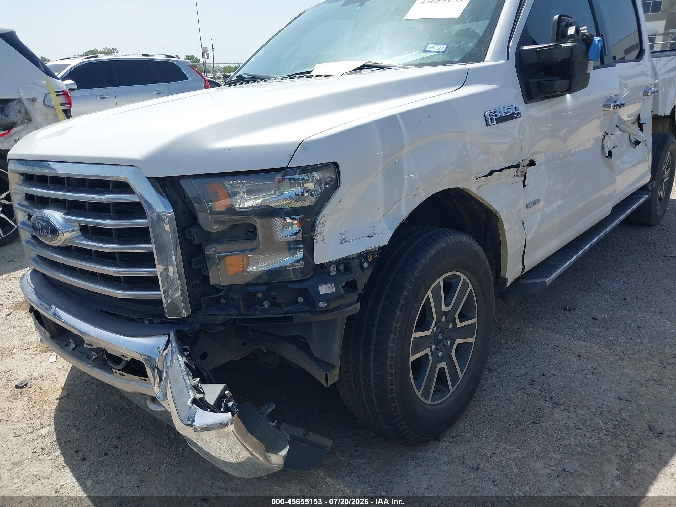 2015 Ford F-150 Xlt White vin: 1FTEW1EP0FFA00392