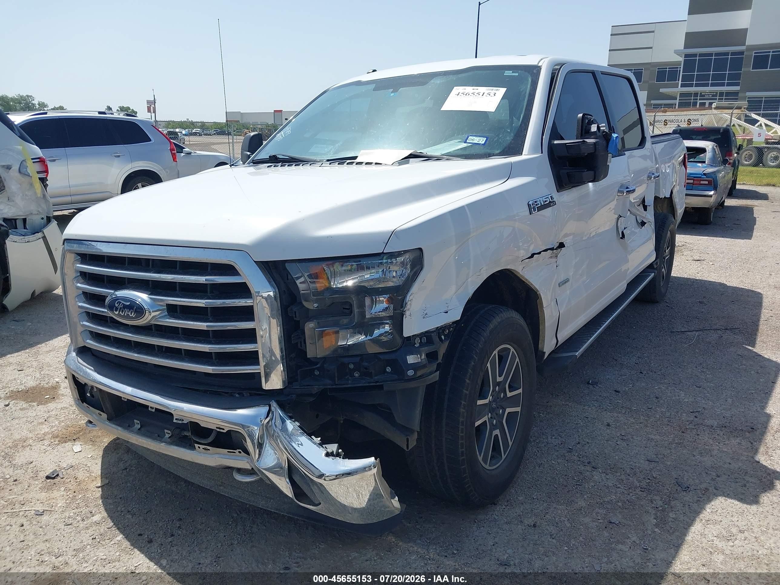 2015 Ford F-150 Xlt White vin: 1FTEW1EP0FFA00392