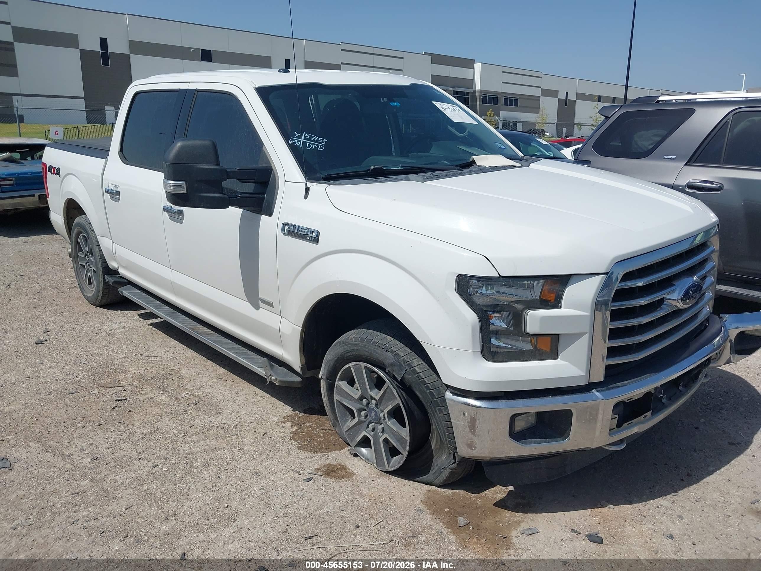 2015 Ford F-150 Xlt White vin: 1FTEW1EP0FFA00392