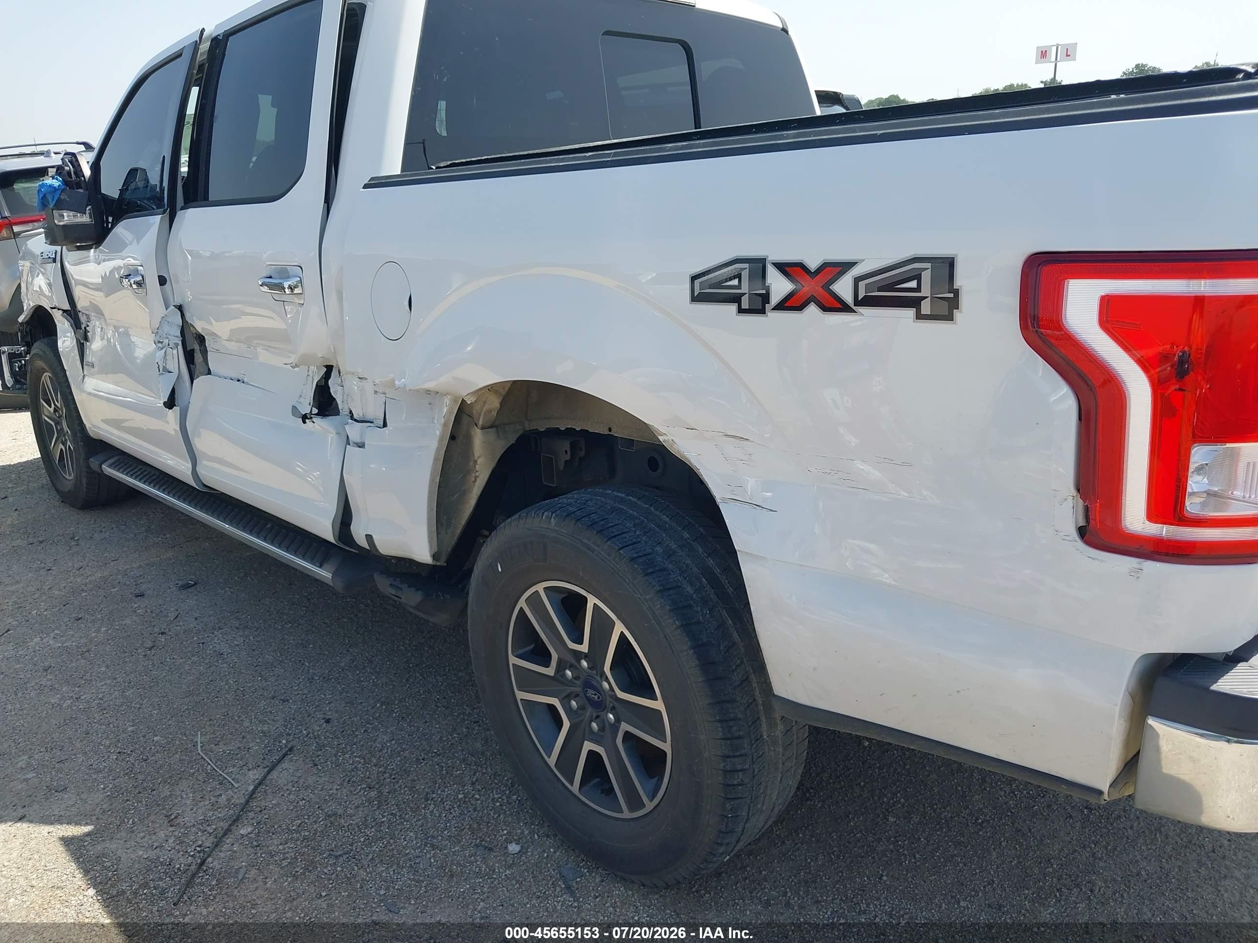 2015 Ford F-150 Xlt White vin: 1FTEW1EP0FFA00392