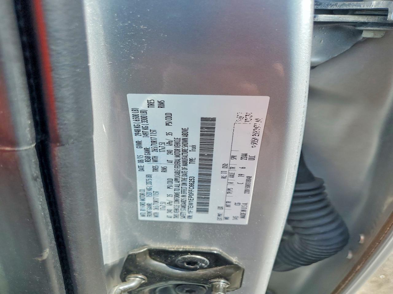 2015 Ford F150 Supercrew Серебряный vin: 1FTEW1EP0FFC66253