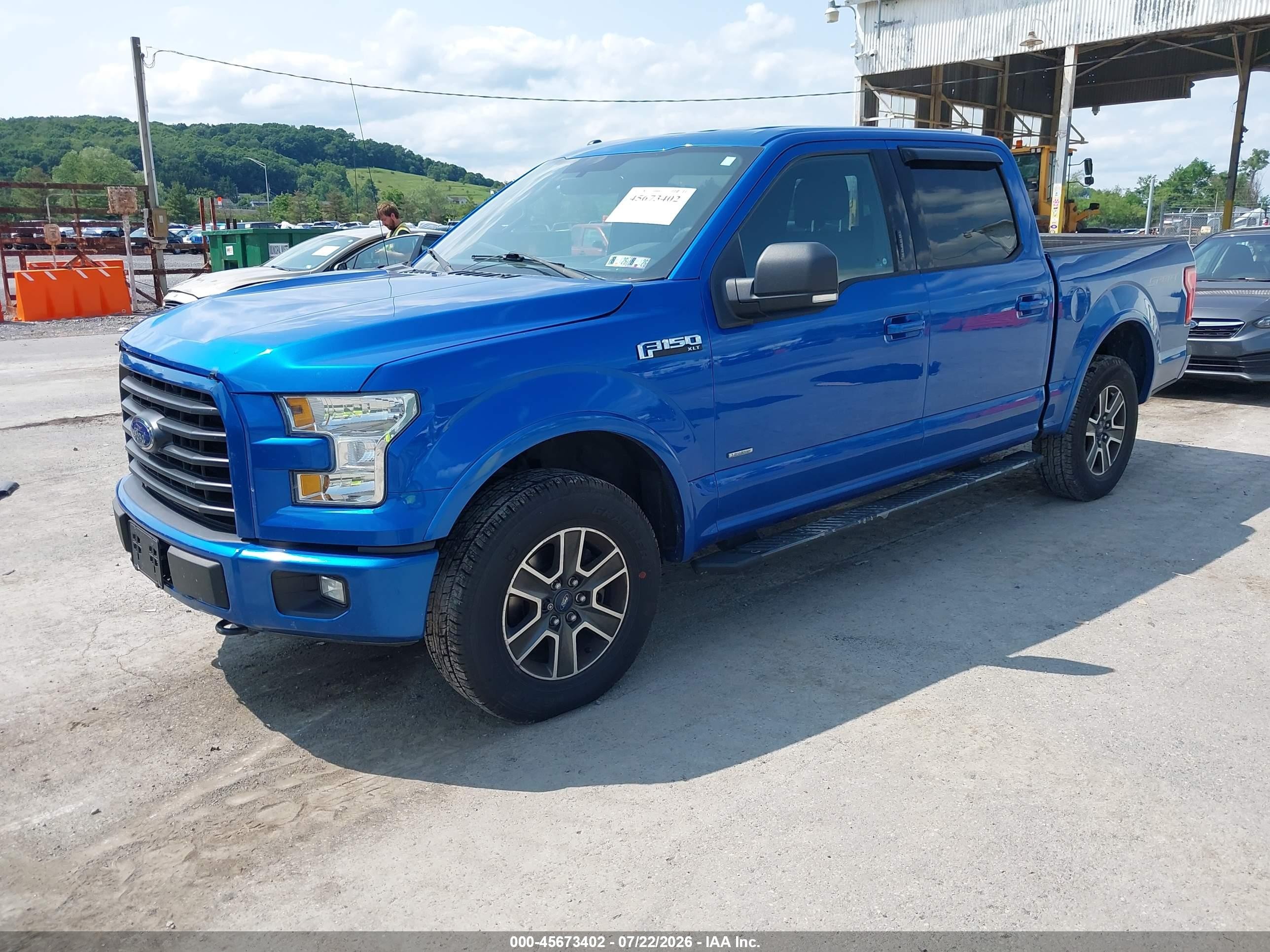 2015 Ford F-150 Xlt Blue vin: 1FTEW1EP0FFC79780