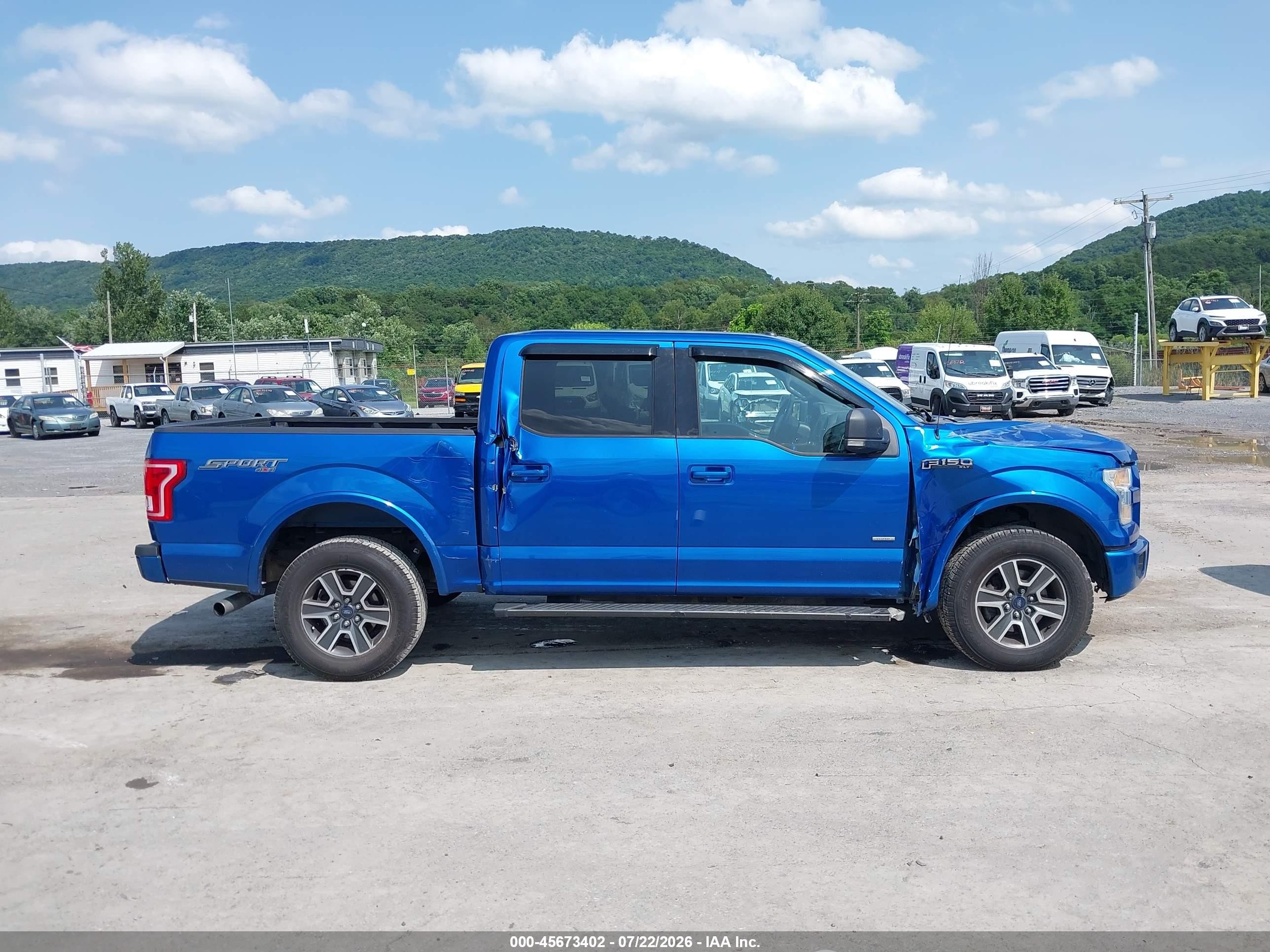 2015 Ford F-150 Xlt Blue vin: 1FTEW1EP0FFC79780