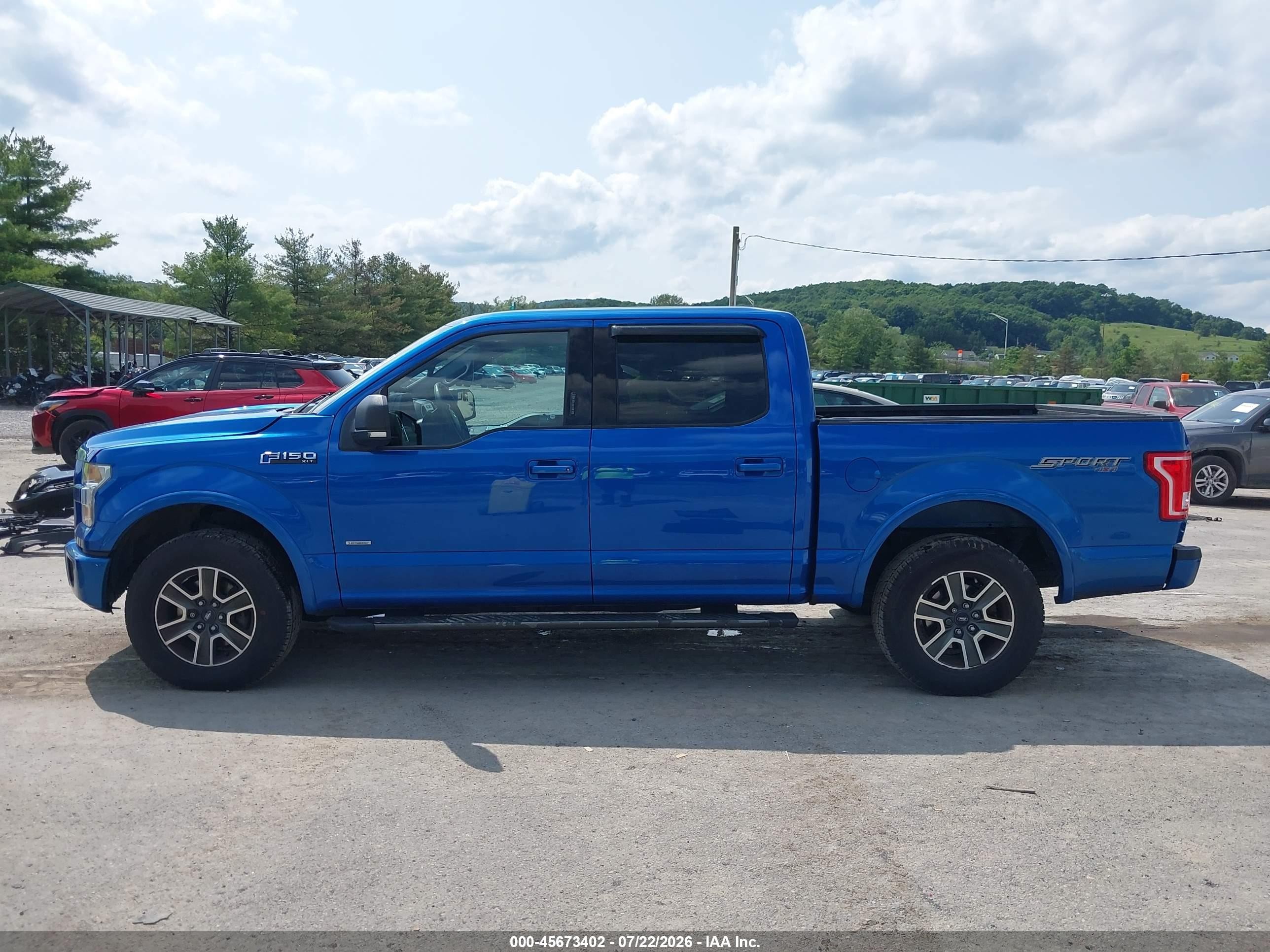 2015 Ford F-150 Xlt Blue vin: 1FTEW1EP0FFC79780