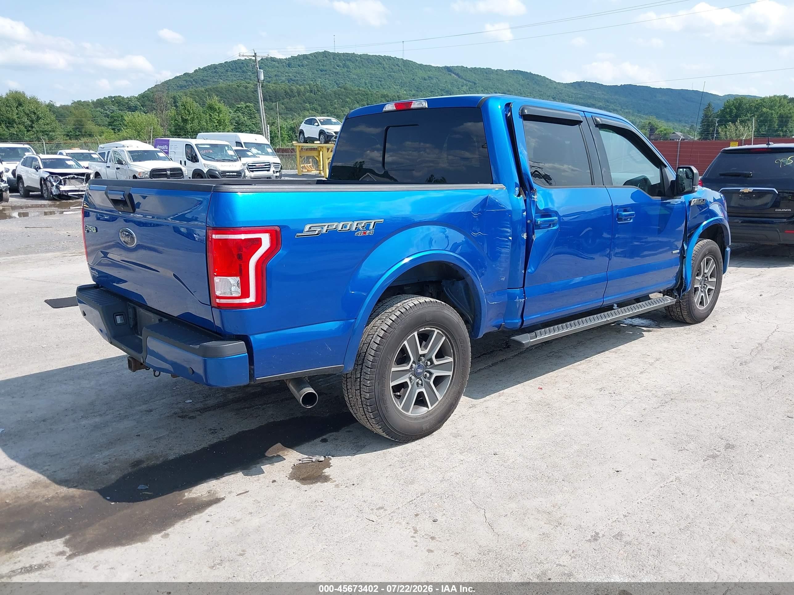 2015 Ford F-150 Xlt Blue vin: 1FTEW1EP0FFC79780