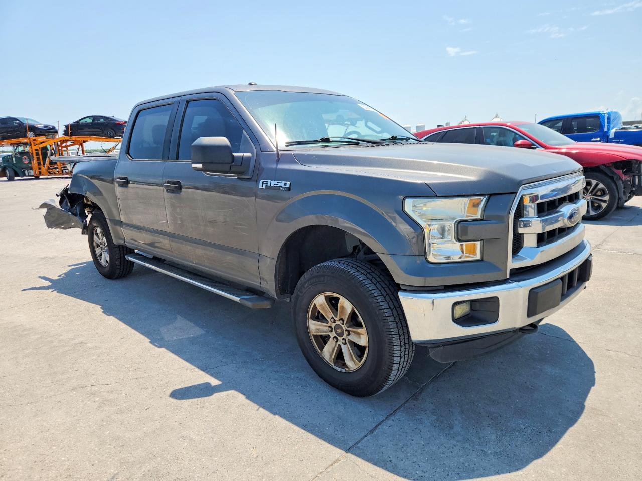 2015 Ford F150 Supercrew Gray vin: 1FTEW1EP0FKD74881