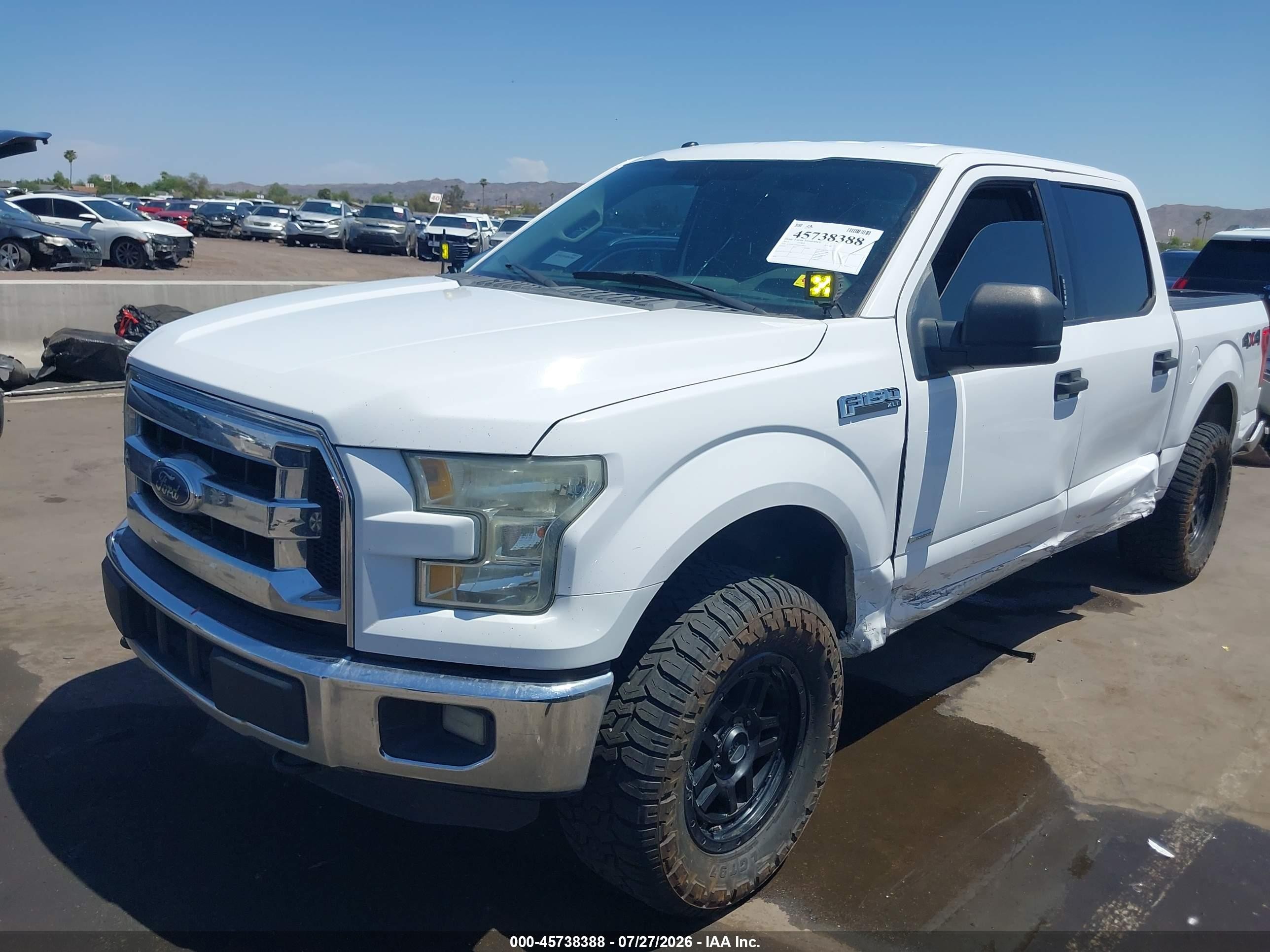 2015 Ford F-150 Xlt White vin: 1FTEW1EP0FKE78853