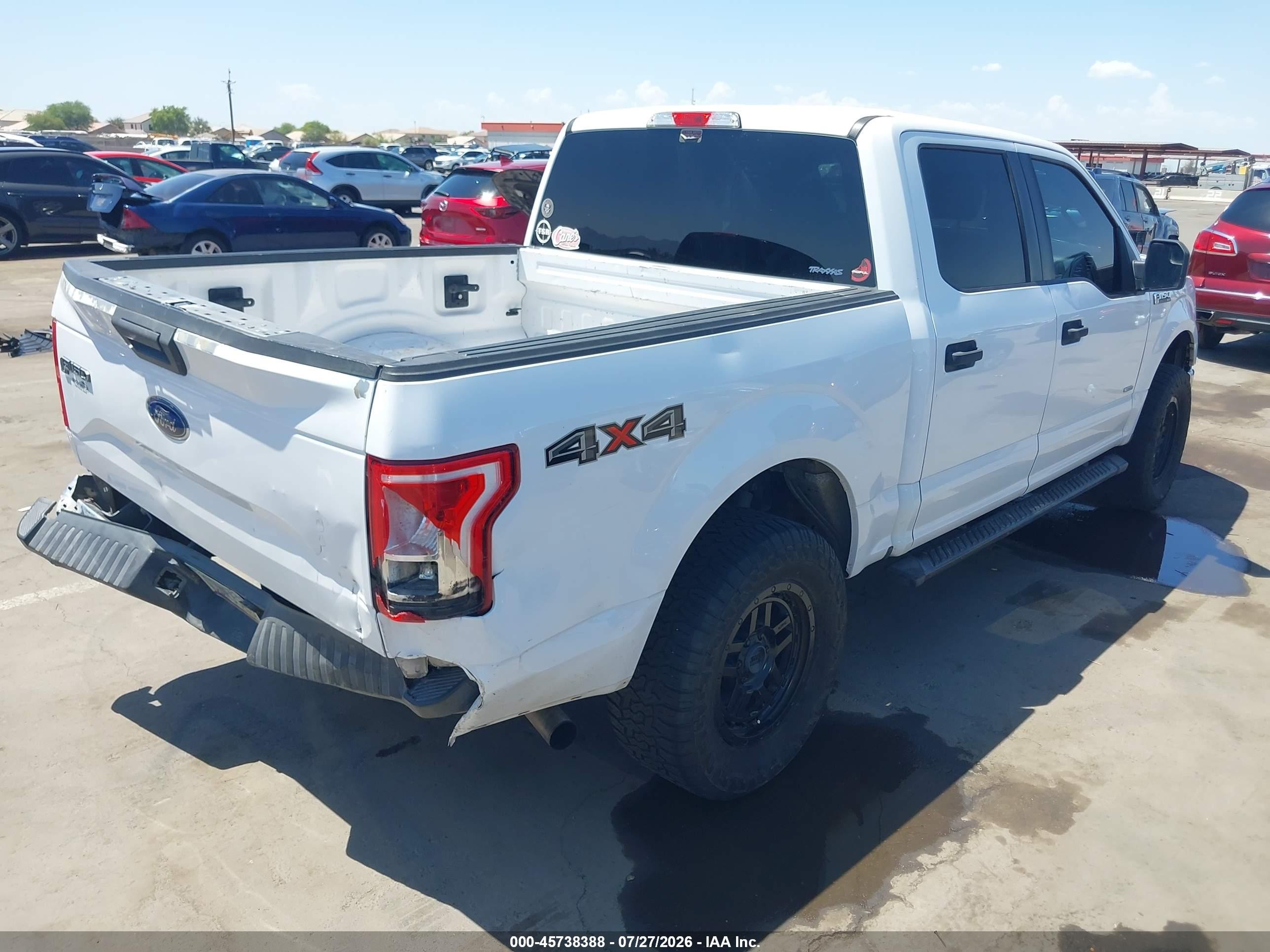 2015 Ford F-150 Xlt White vin: 1FTEW1EP0FKE78853