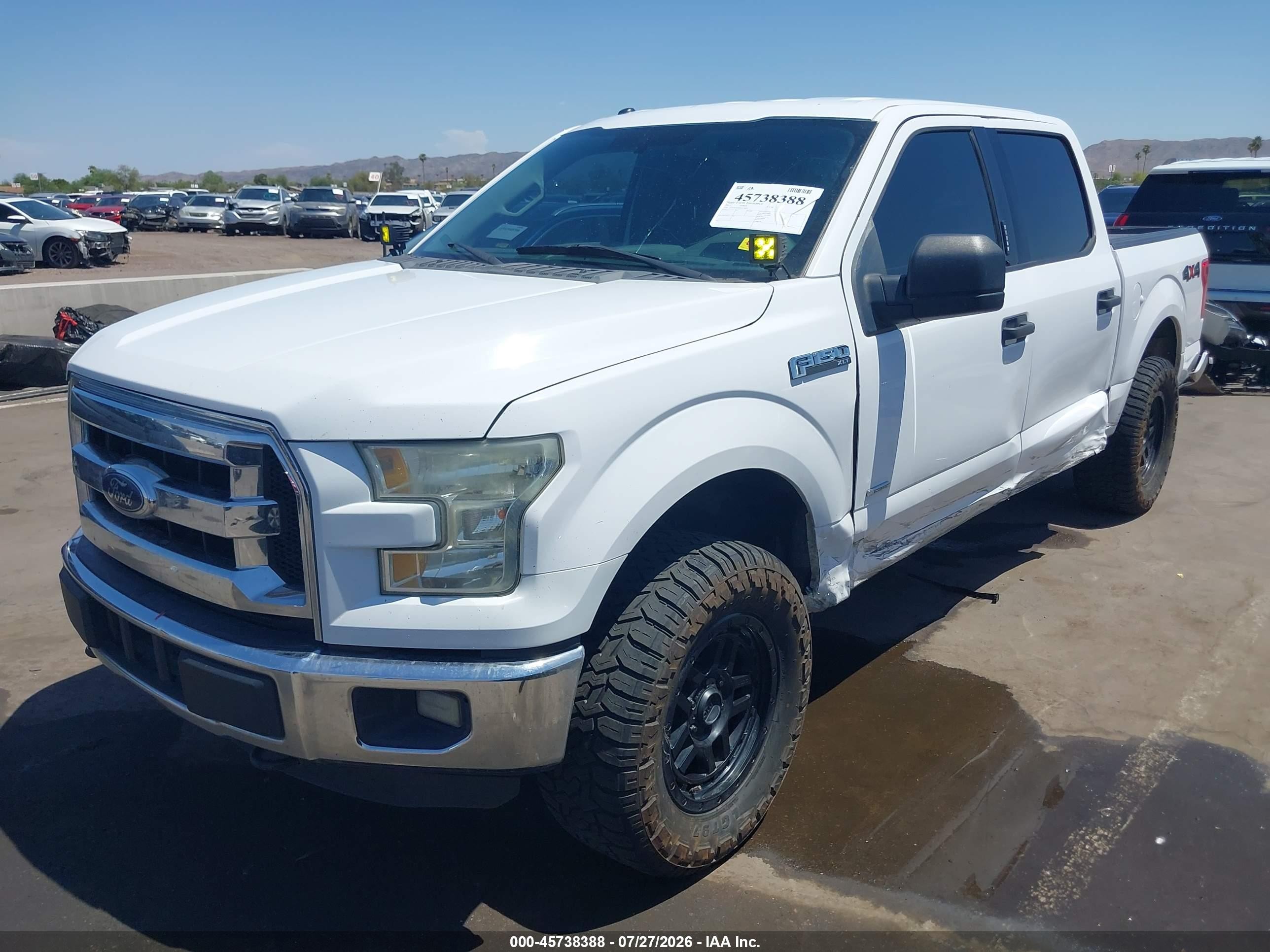 2015 Ford F-150 Xlt White vin: 1FTEW1EP0FKE78853