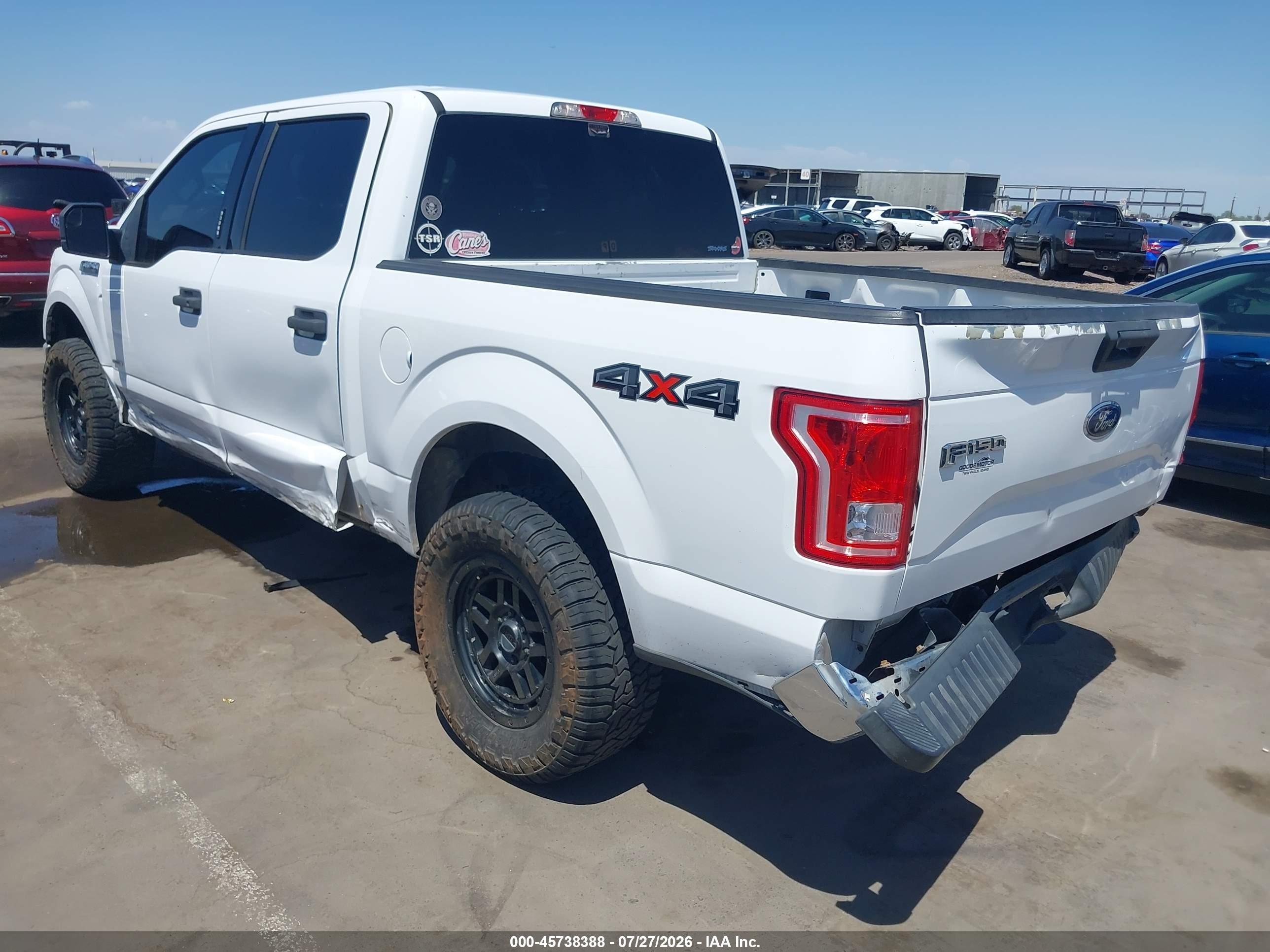 2015 Ford F-150 Xlt White vin: 1FTEW1EP0FKE78853