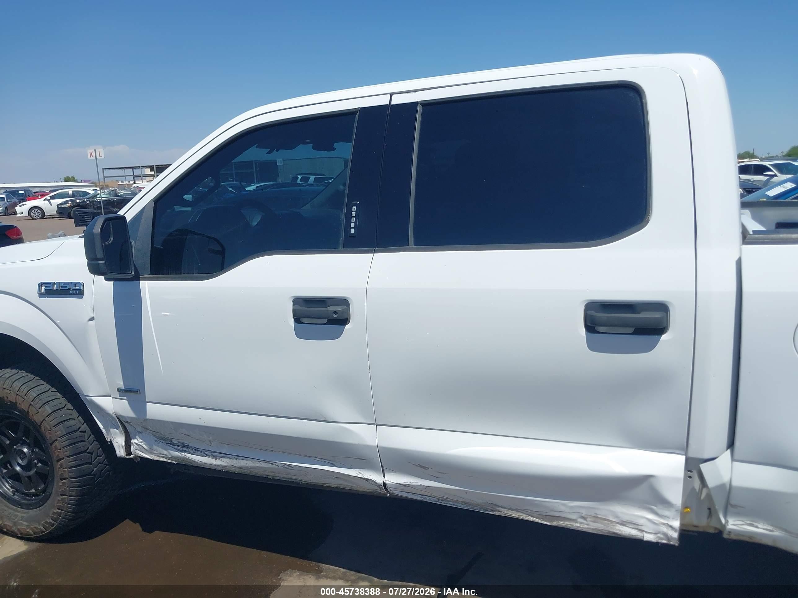 2015 Ford F-150 Xlt White vin: 1FTEW1EP0FKE78853