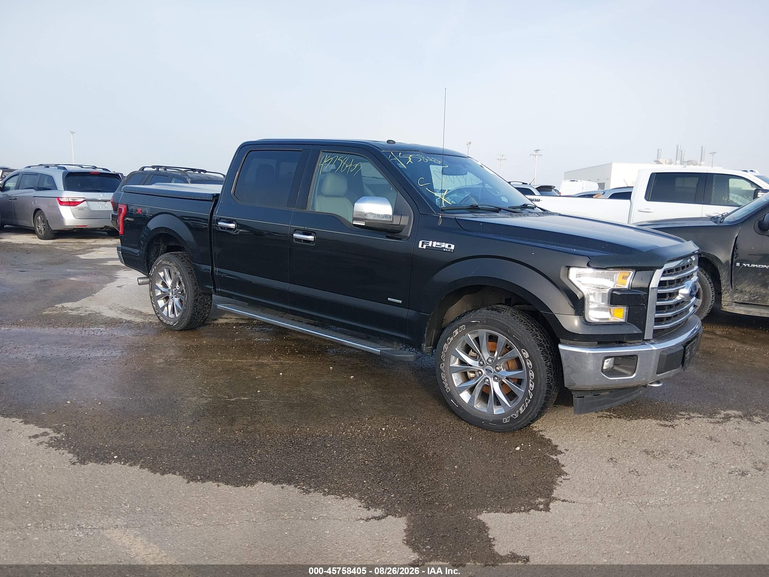 2017 Ford F-150 Xlt Black vin: 1FTEW1EP0HKC43467