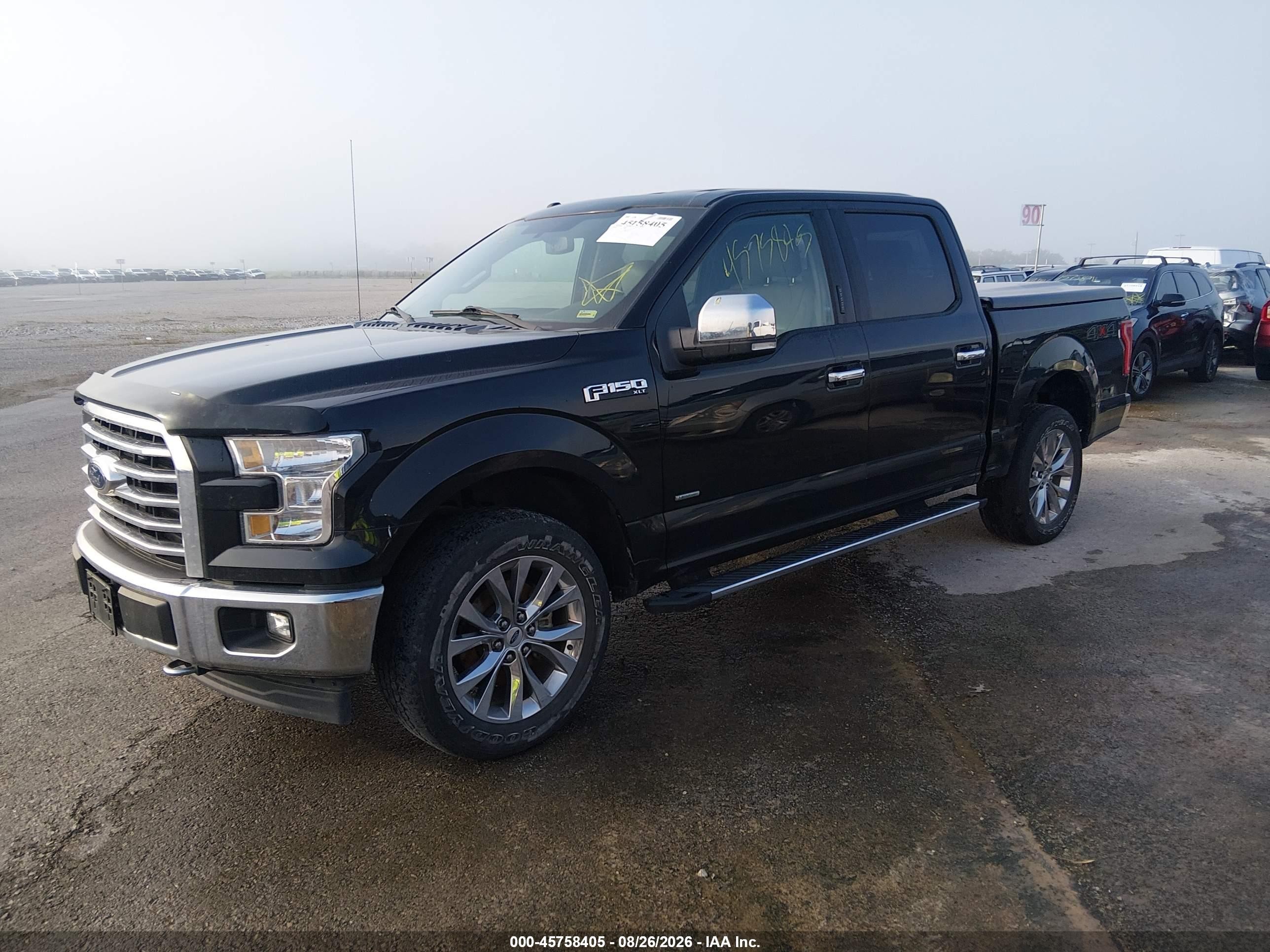 2017 Ford F-150 Xlt Black vin: 1FTEW1EP0HKC43467