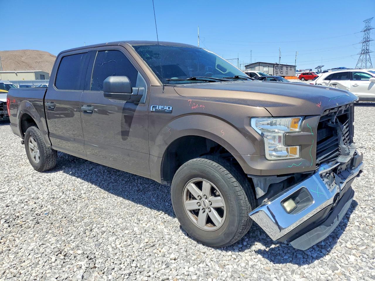 2015 Ford F150 Supercrew Brown vin: 1FTEW1EP1FKE42184