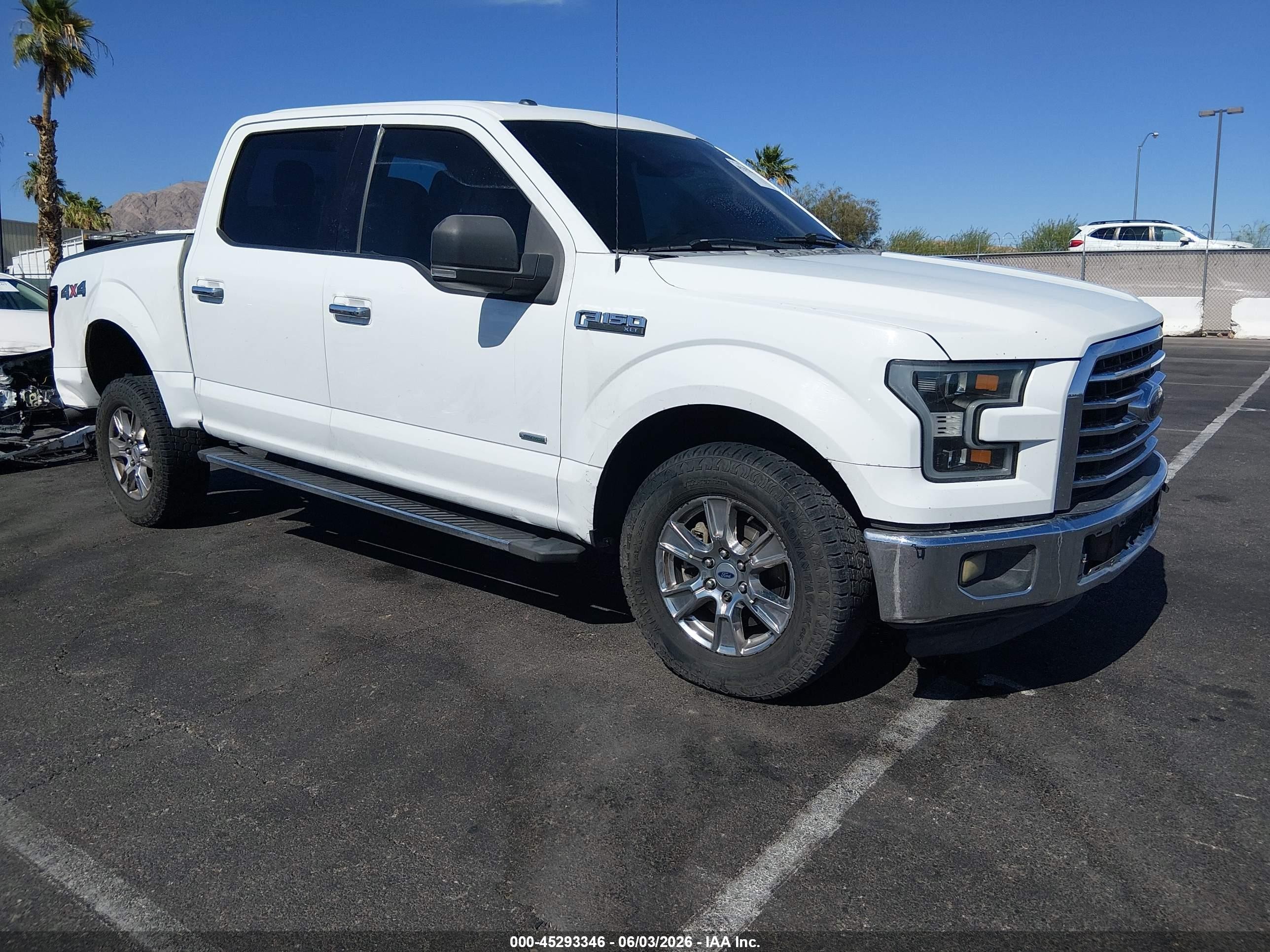2015 Ford F-150 Xlt White vin: 1FTEW1EP3FFA24167