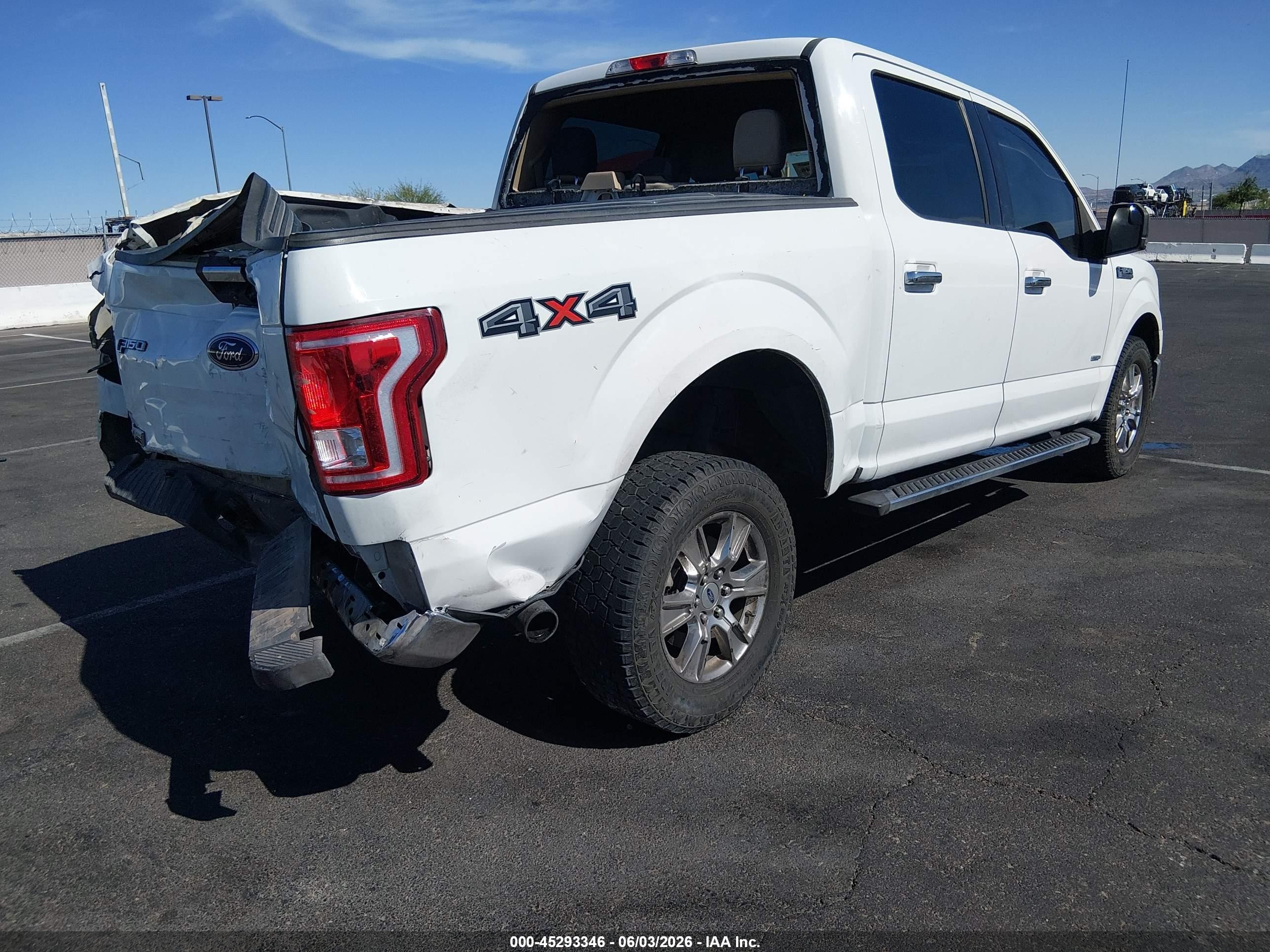 2015 Ford F-150 Xlt White vin: 1FTEW1EP3FFA24167